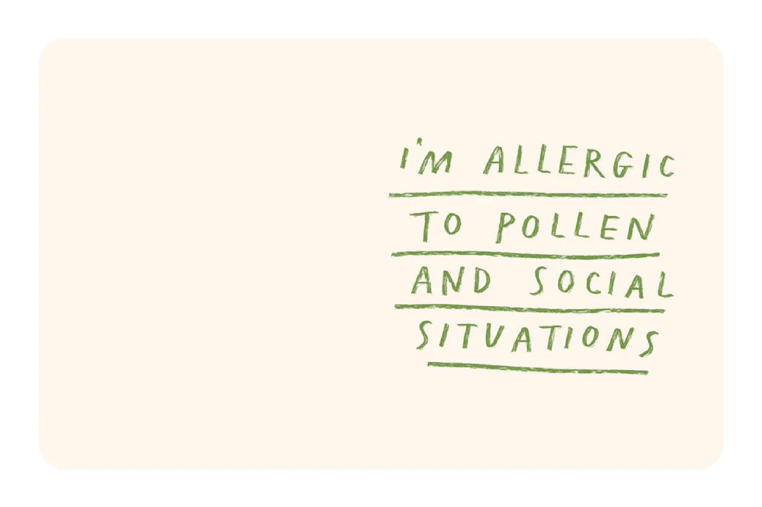 Allergic to Pollen