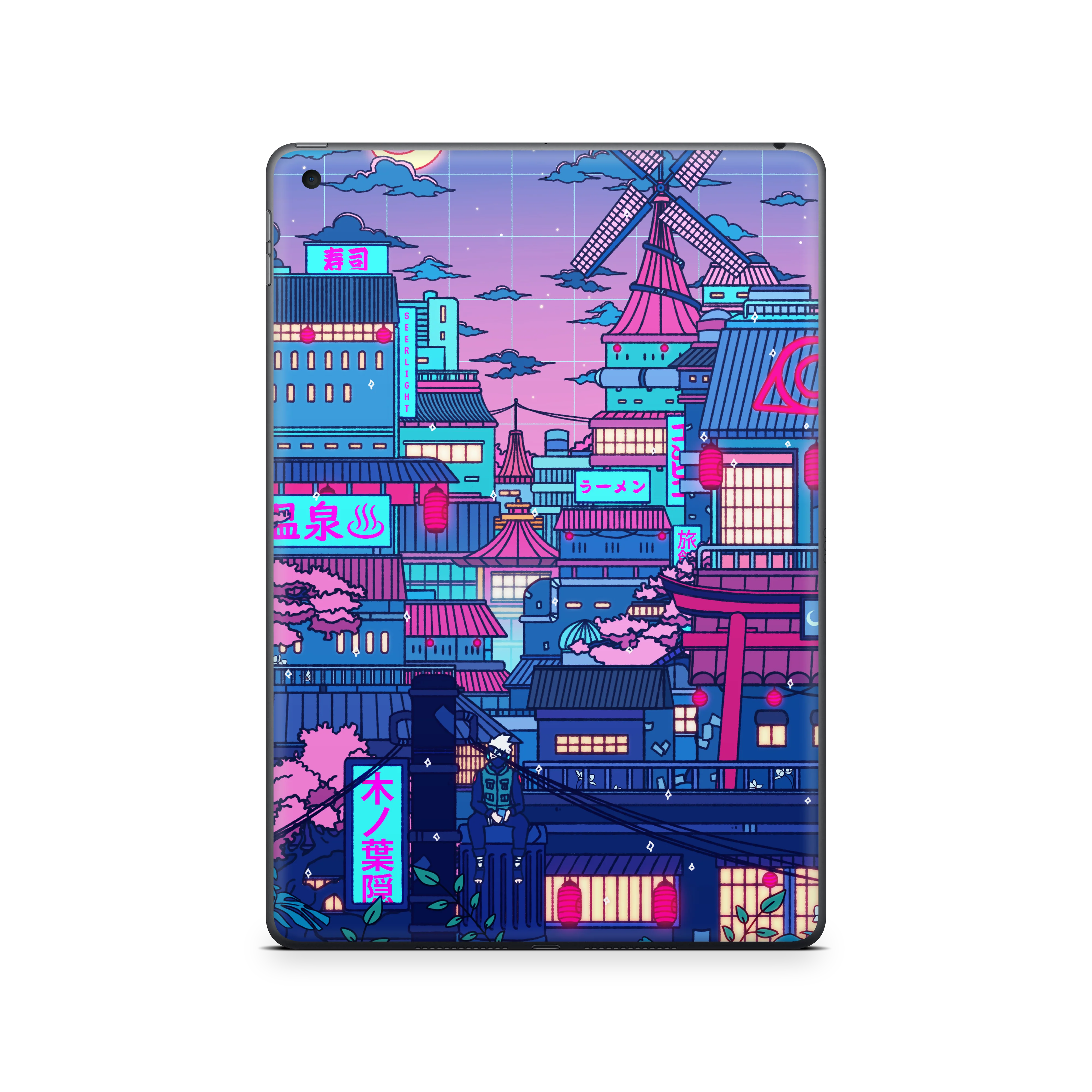 Apple iPad Cyberpunk Village Skin - Image 2
