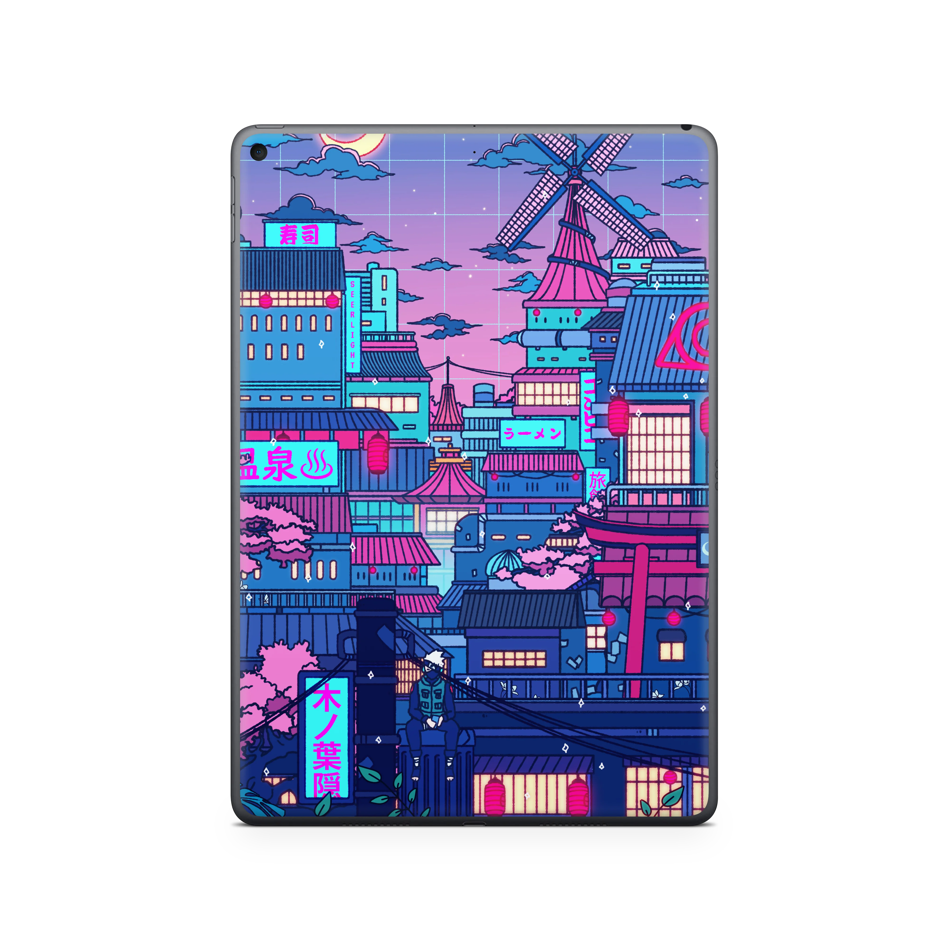 Apple iPad Cyberpunk Village Skin - Image 3
