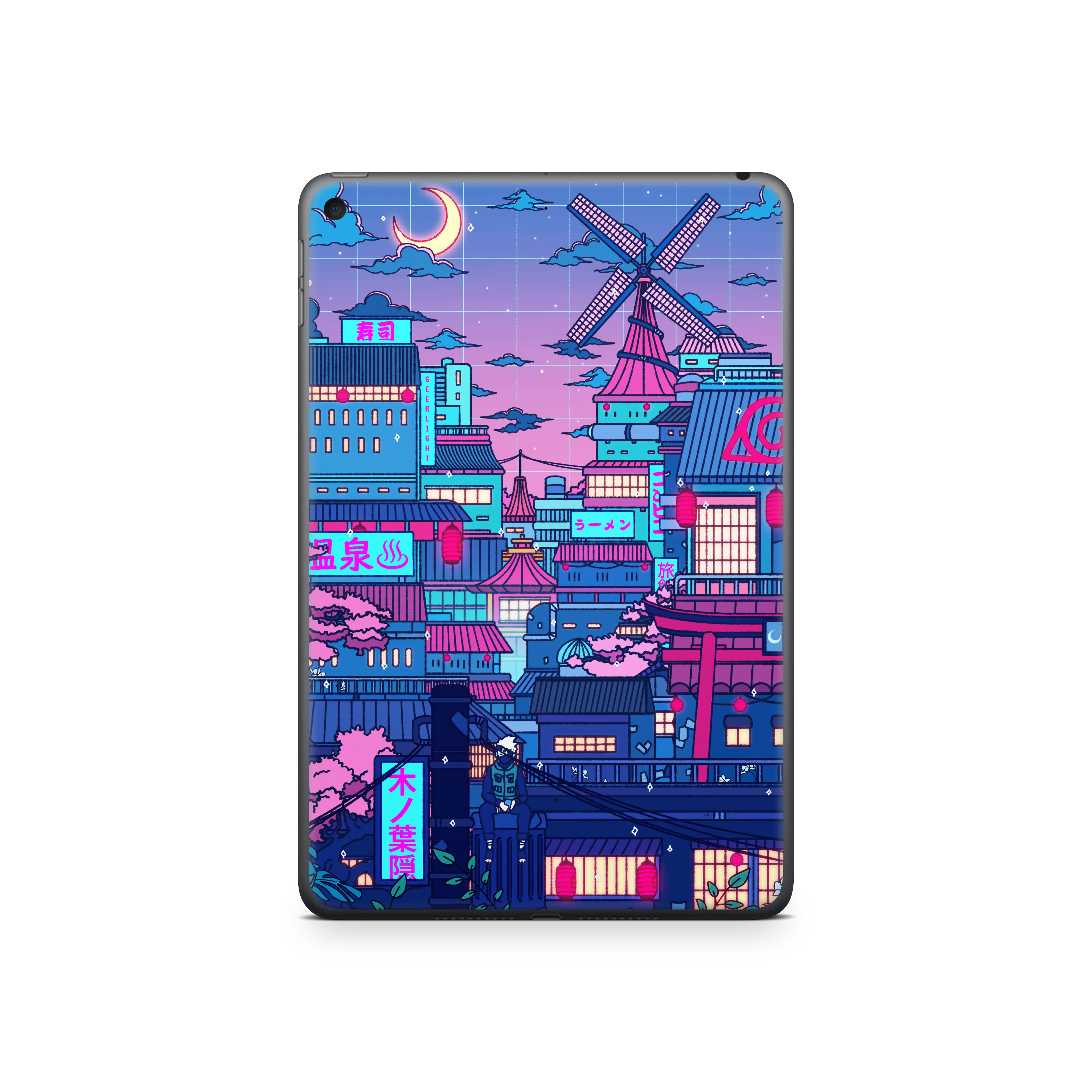 Apple iPad Cyberpunk Village Skin - Image 4