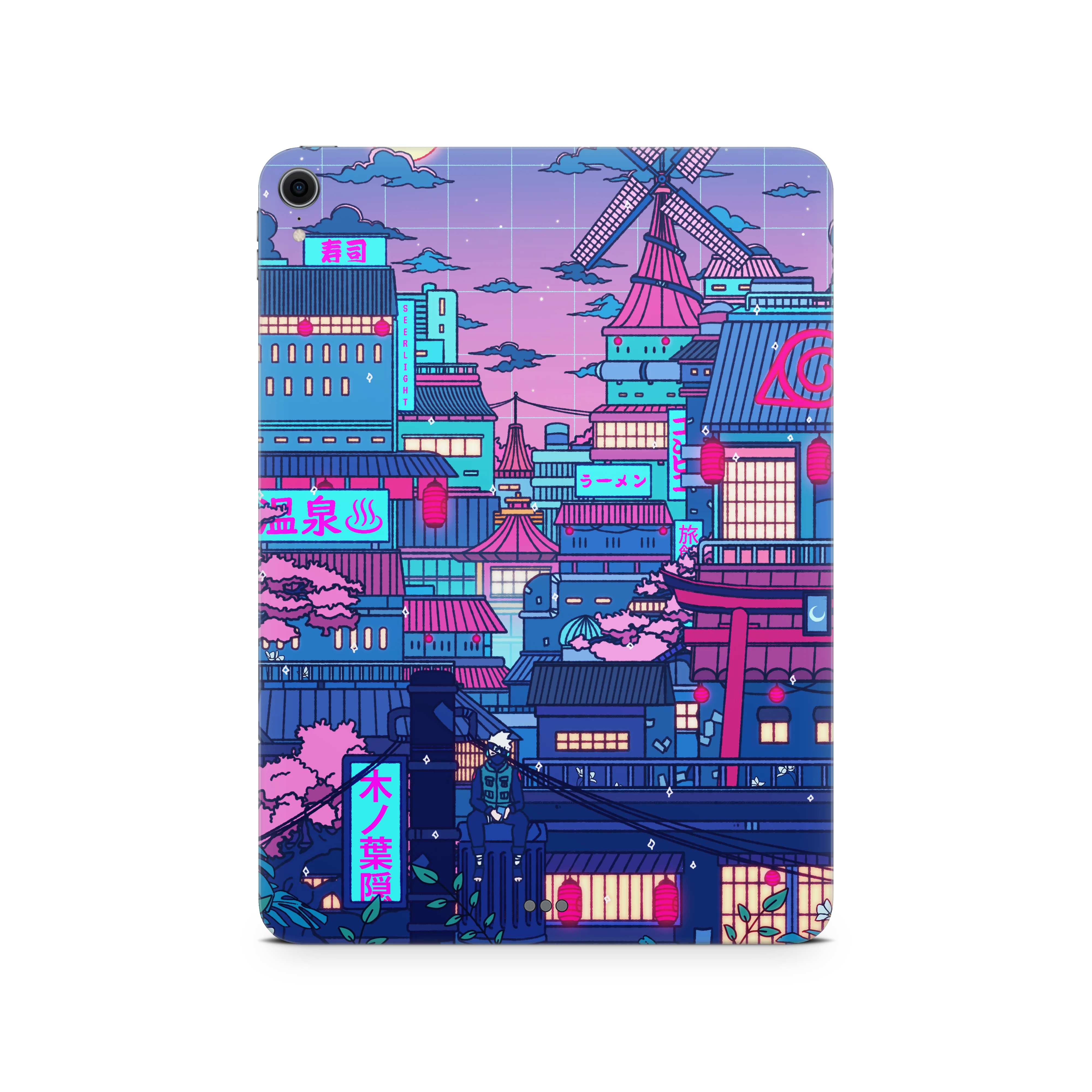 Apple iPad Cyberpunk Village Skin - Image 5