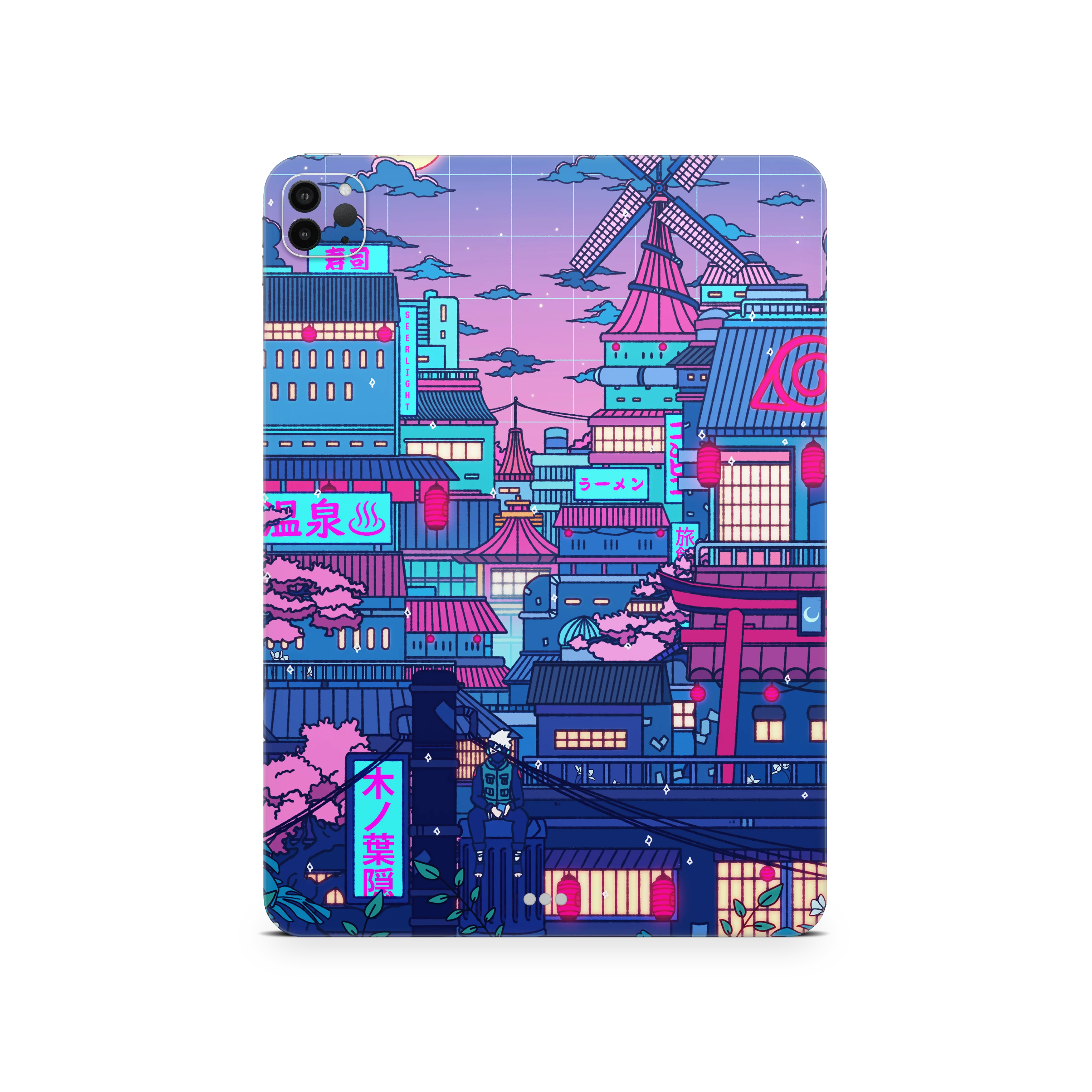 Apple iPad Cyberpunk Village Skin - Image 6