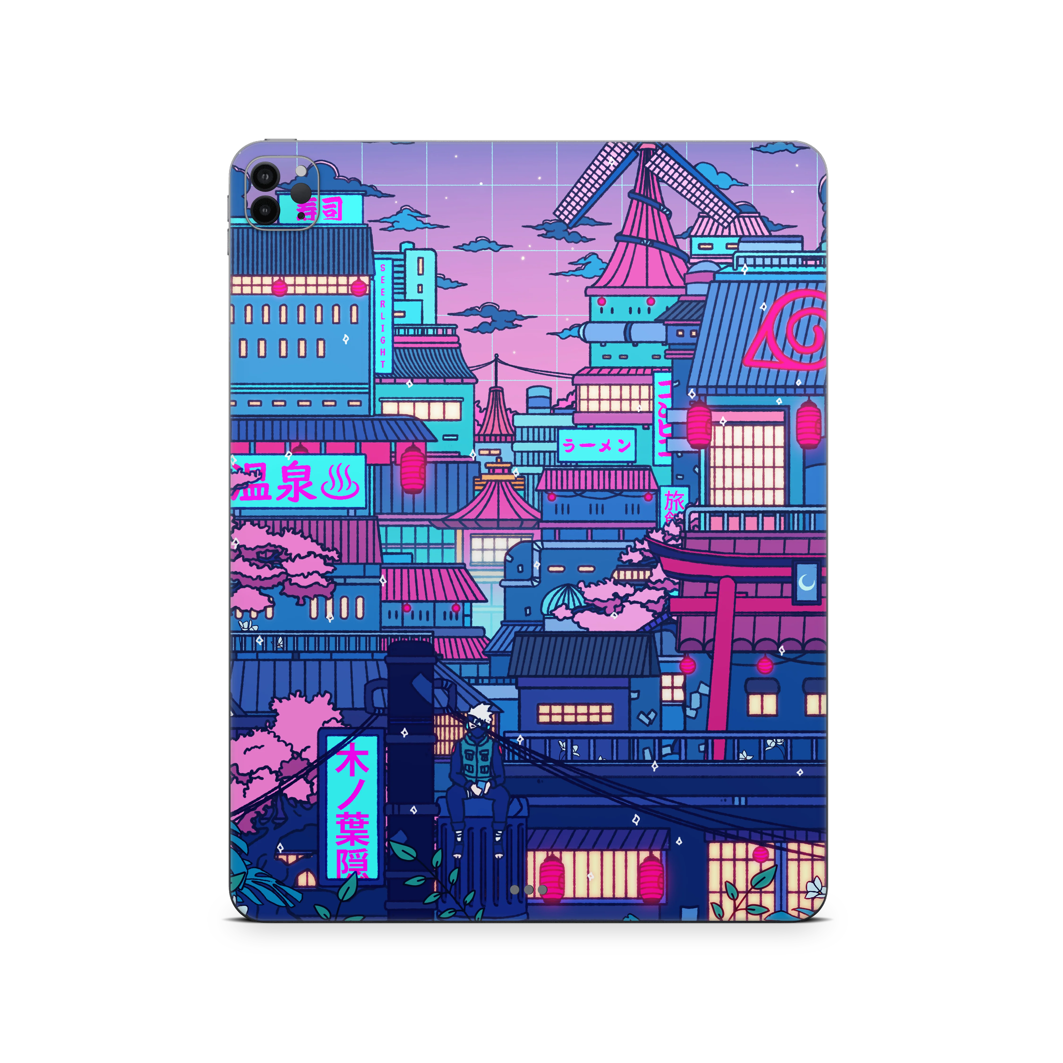 Apple iPad Cyberpunk Village Skin - Image 8
