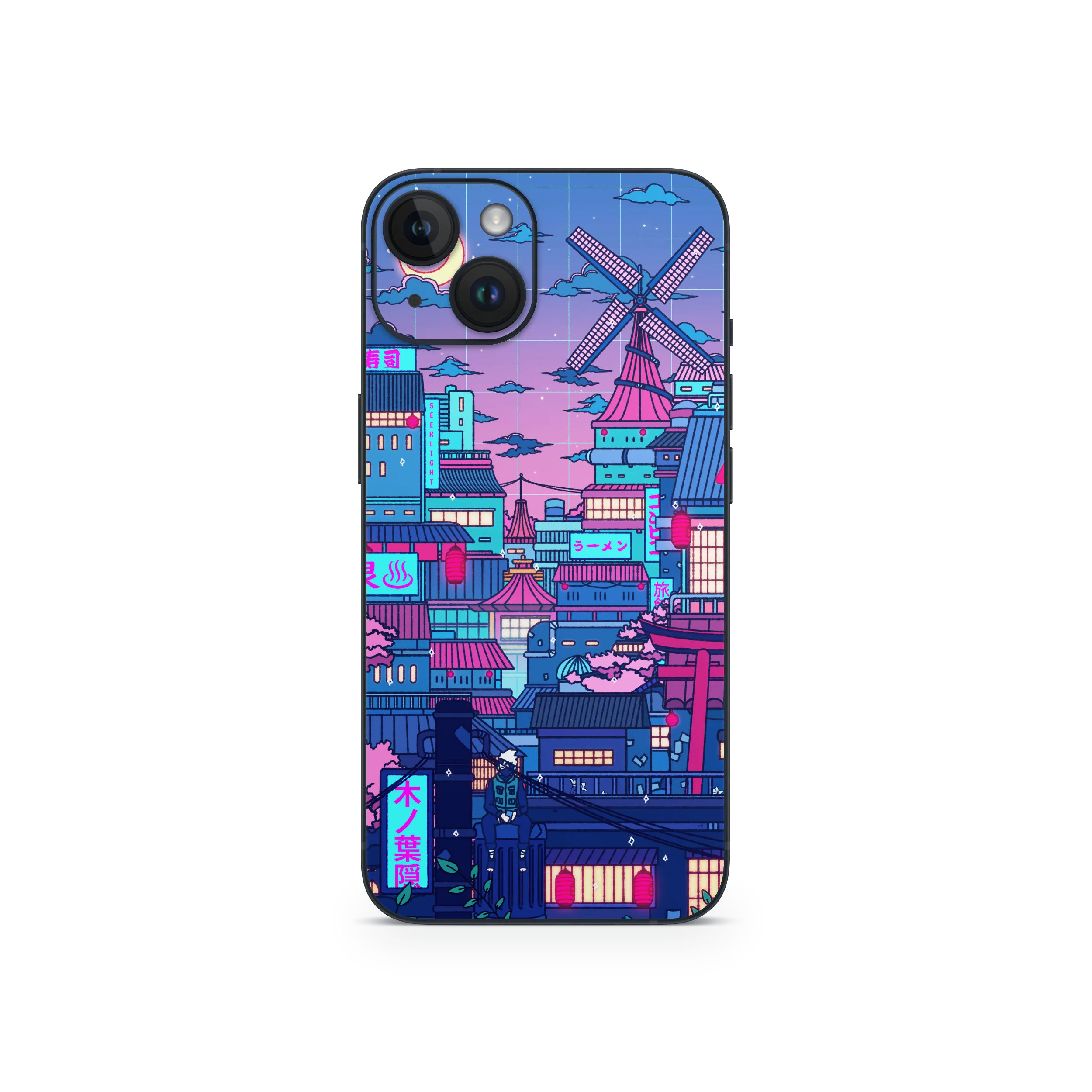 Apple iPhone Cyberpunk Village Skin - Image 10