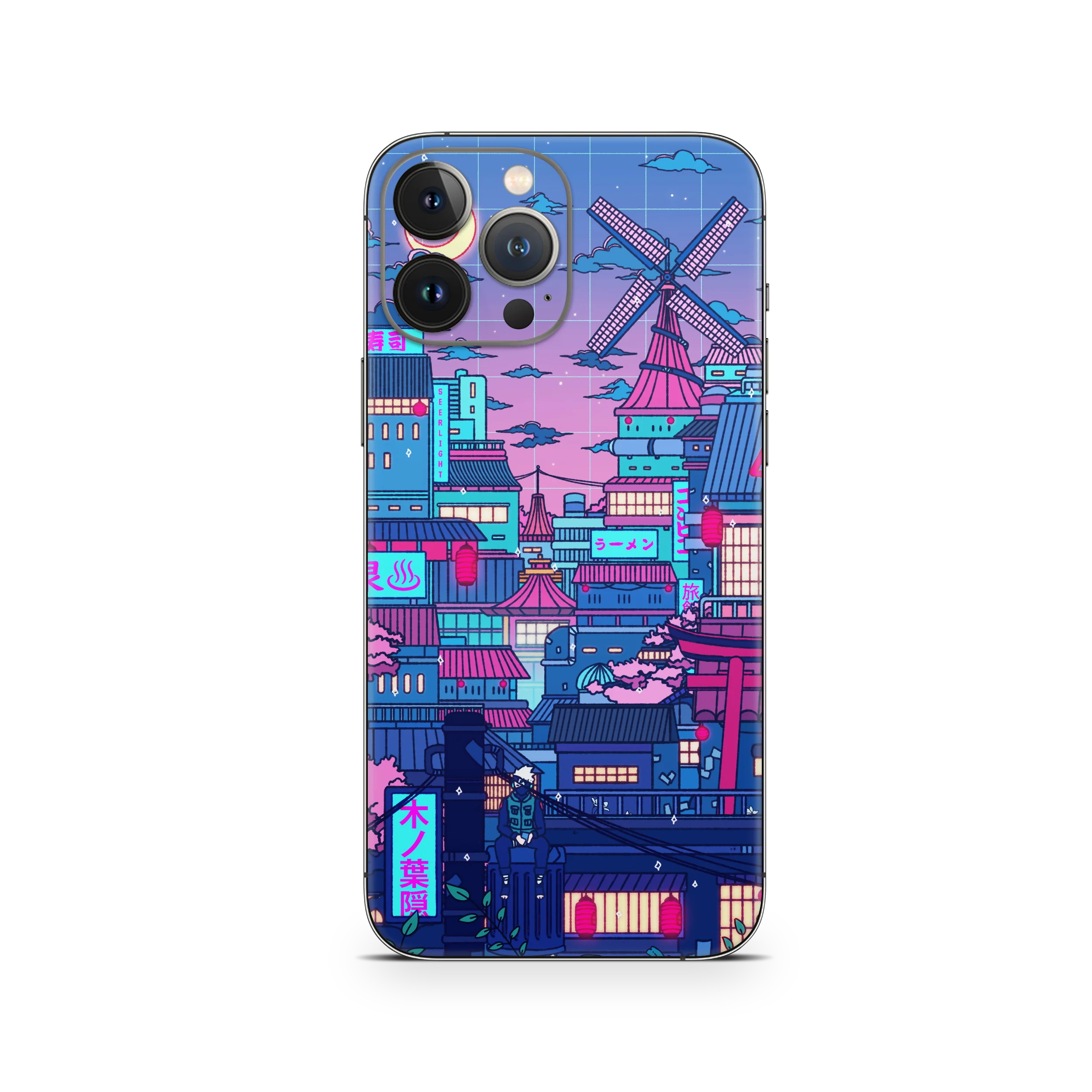 Apple iPhone Cyberpunk Village Skin - Image 12