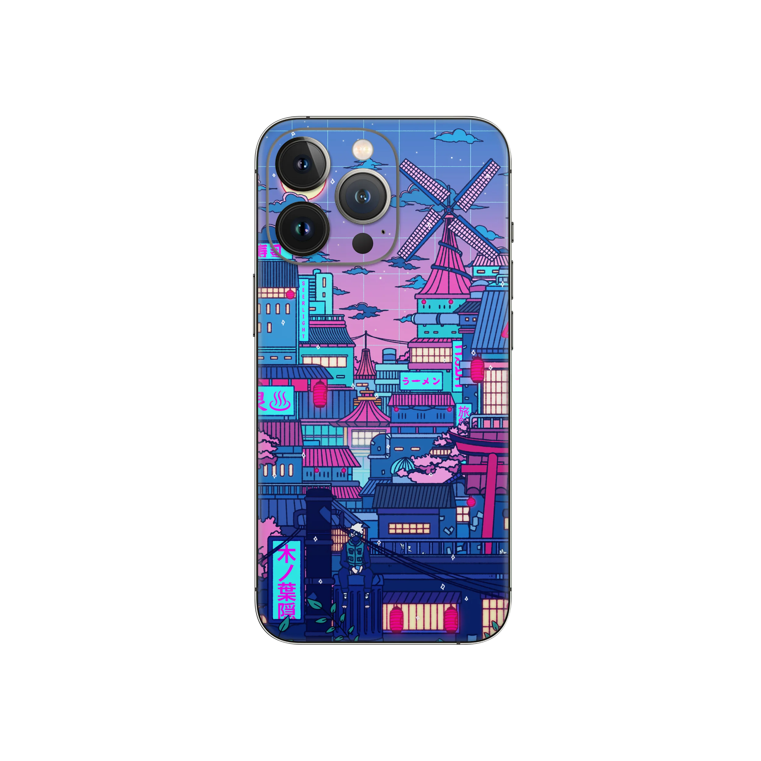 Apple iPhone Cyberpunk Village Skin - Image 13