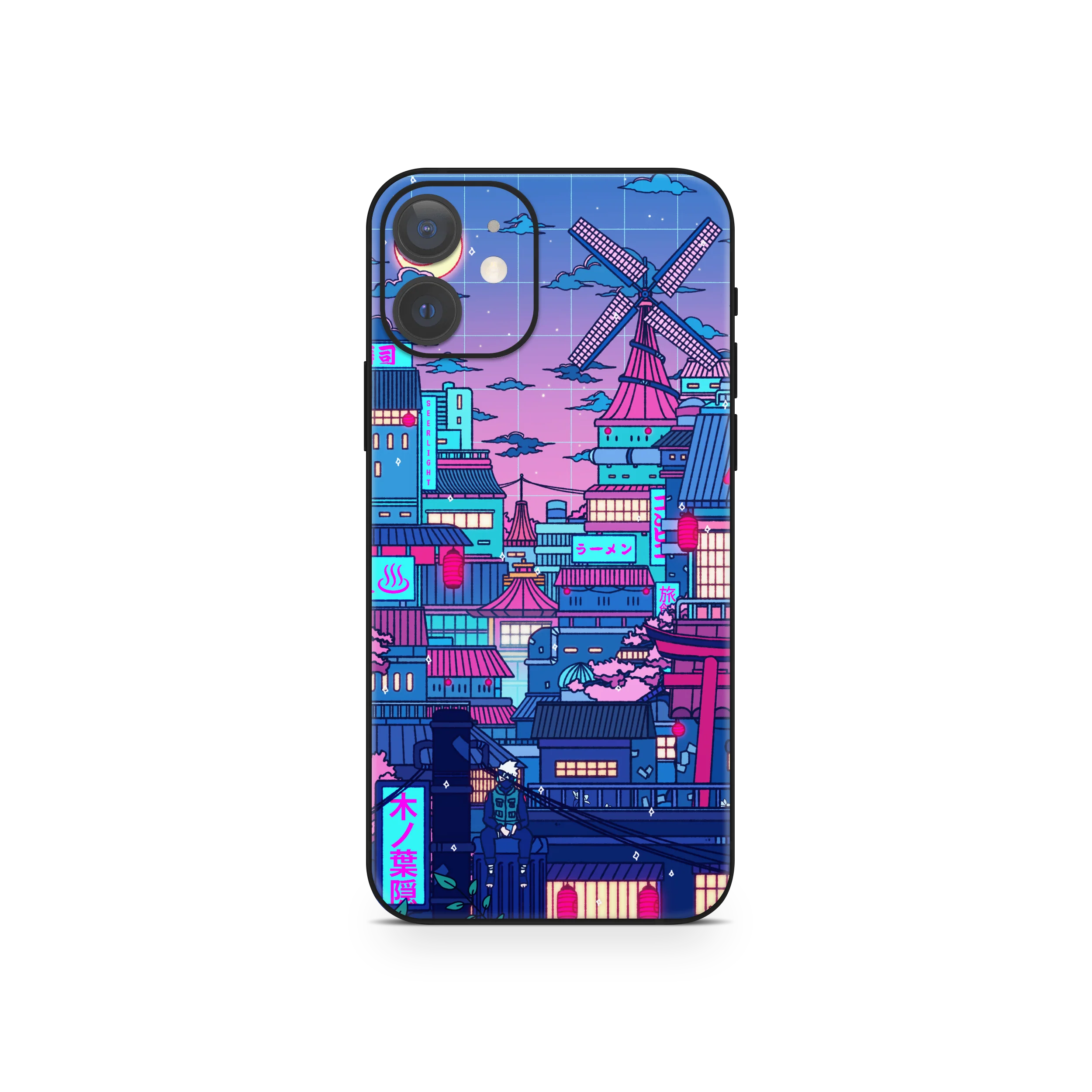 Apple iPhone Cyberpunk Village Skin - Image 15