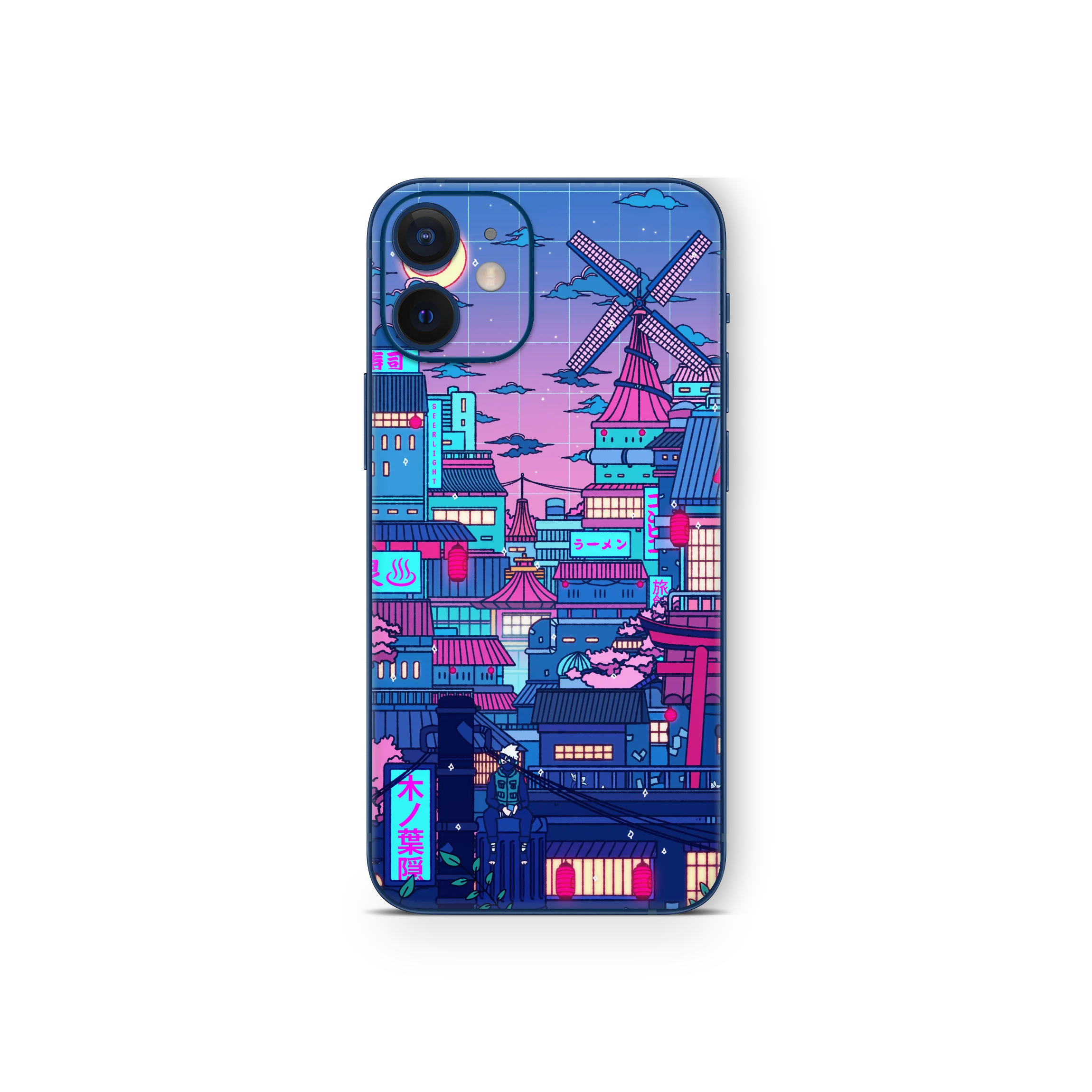 Apple iPhone Cyberpunk Village Skin - Image 16