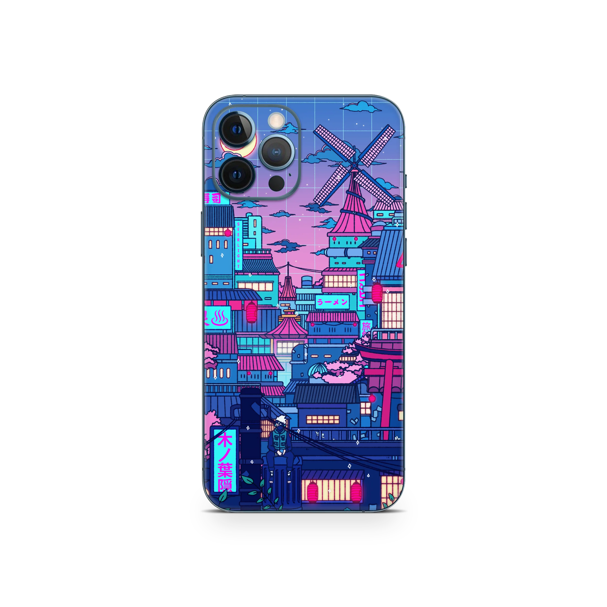 Apple iPhone Cyberpunk Village Skin - Image 17