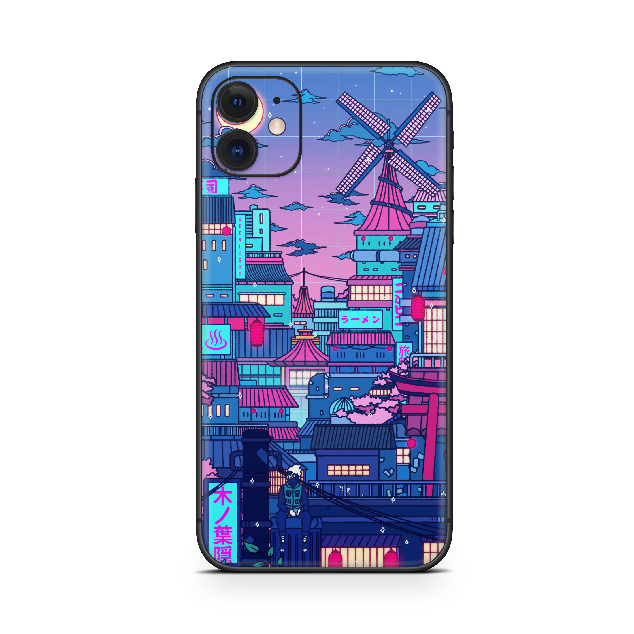 Apple iPhone Cyberpunk Village Skin - Image 19
