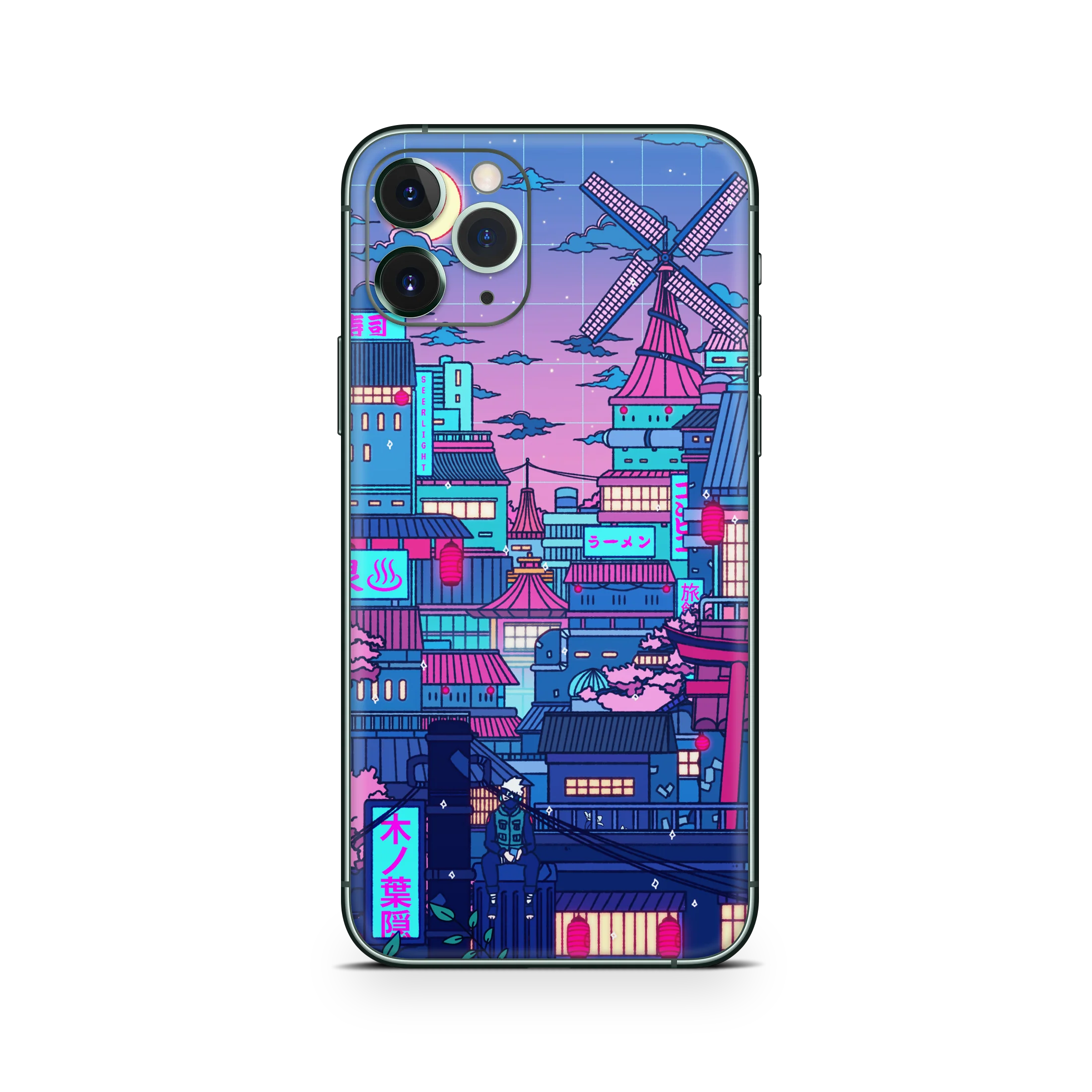 Apple iPhone Cyberpunk Village Skin - Image 20