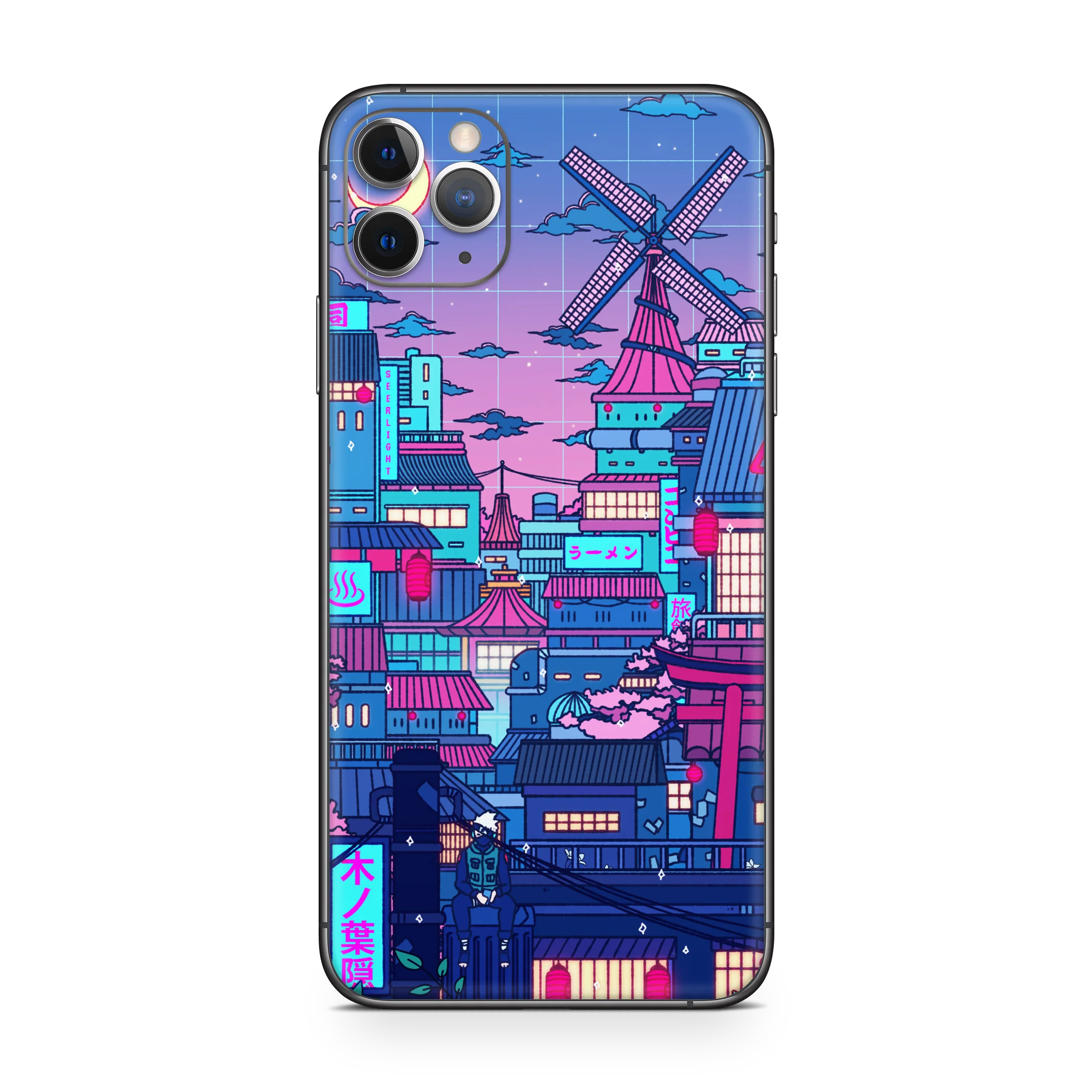 Apple iPhone Cyberpunk Village Skin - Image 21