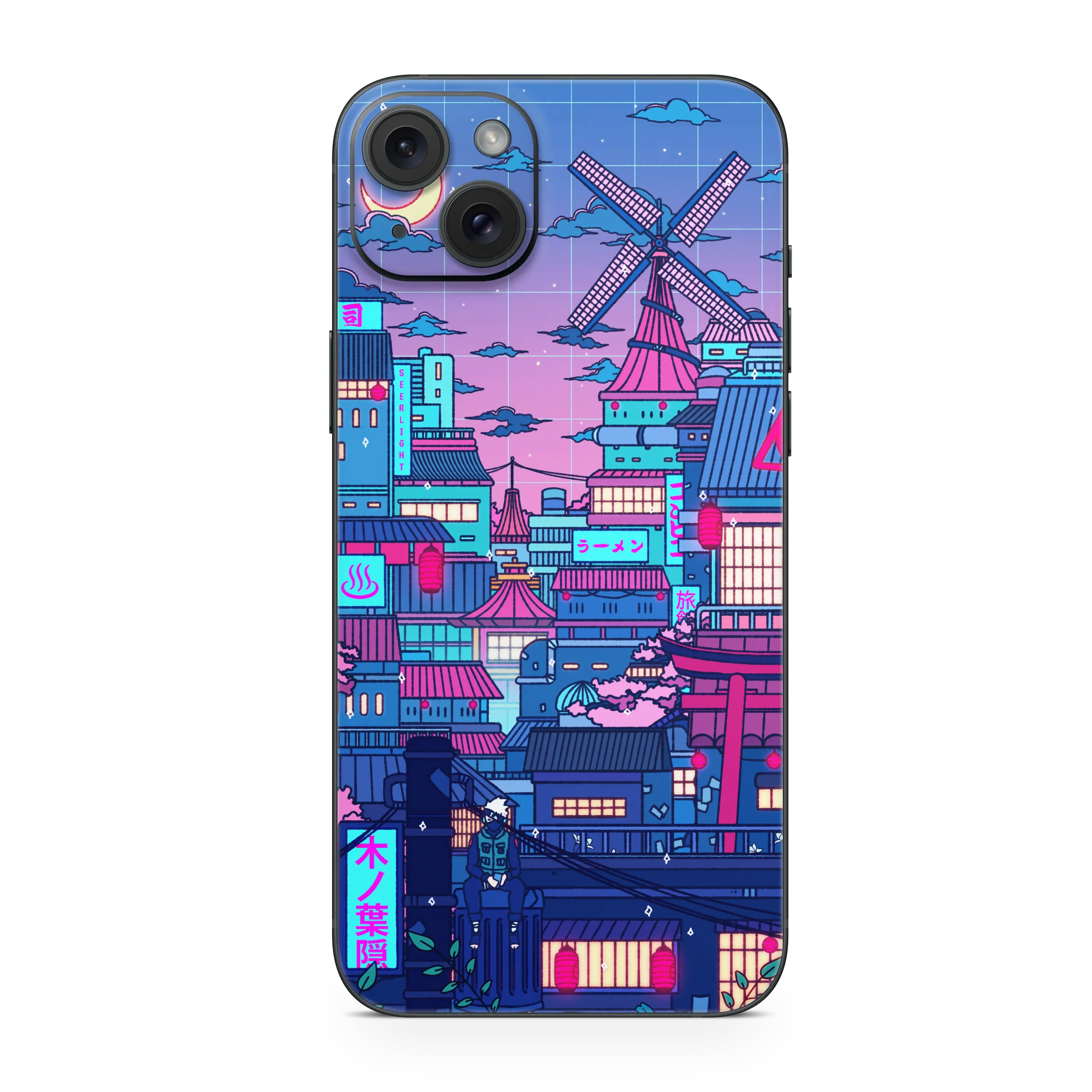 Apple iPhone Cyberpunk Village Skin - Image 3