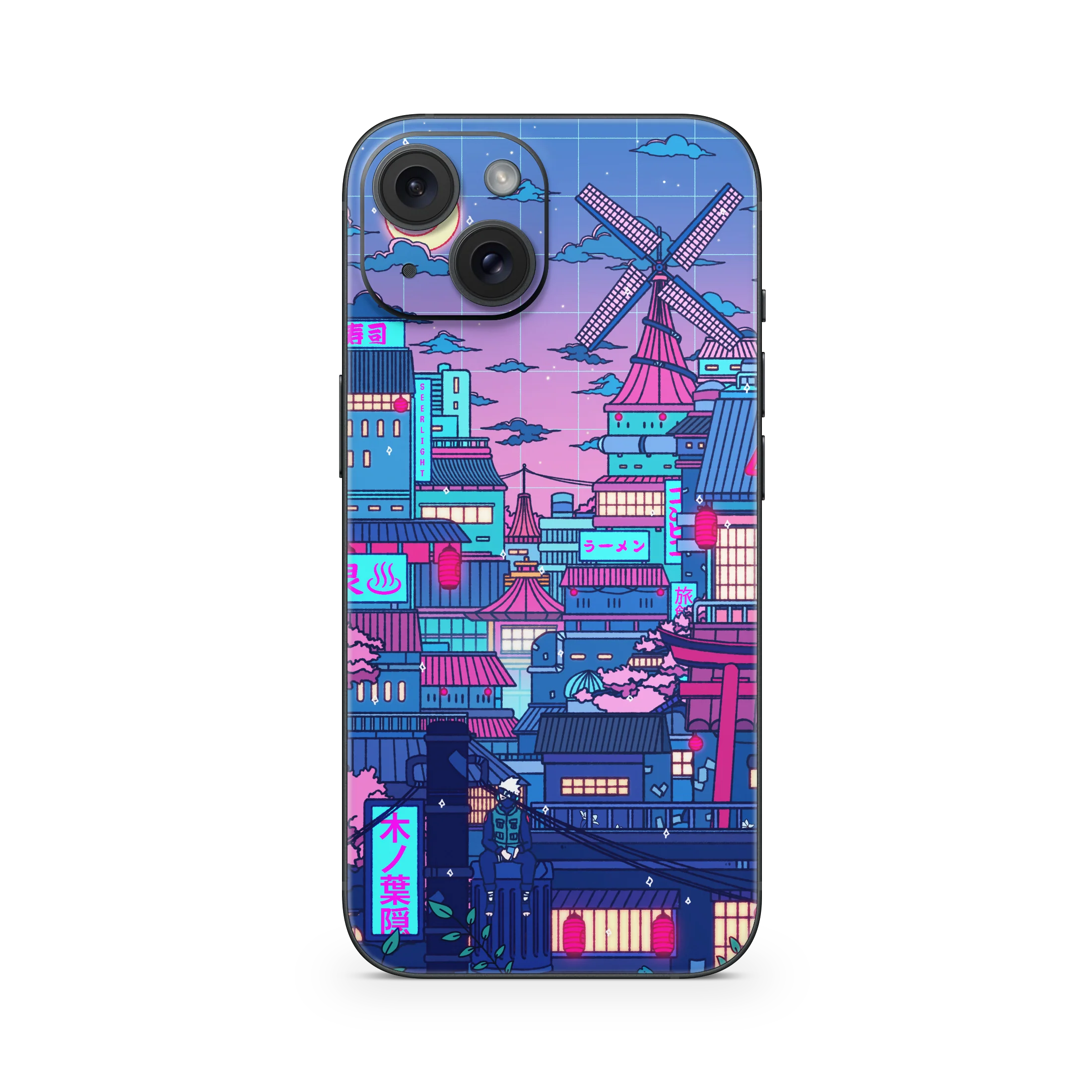 Apple iPhone Cyberpunk Village Skin - Image 6