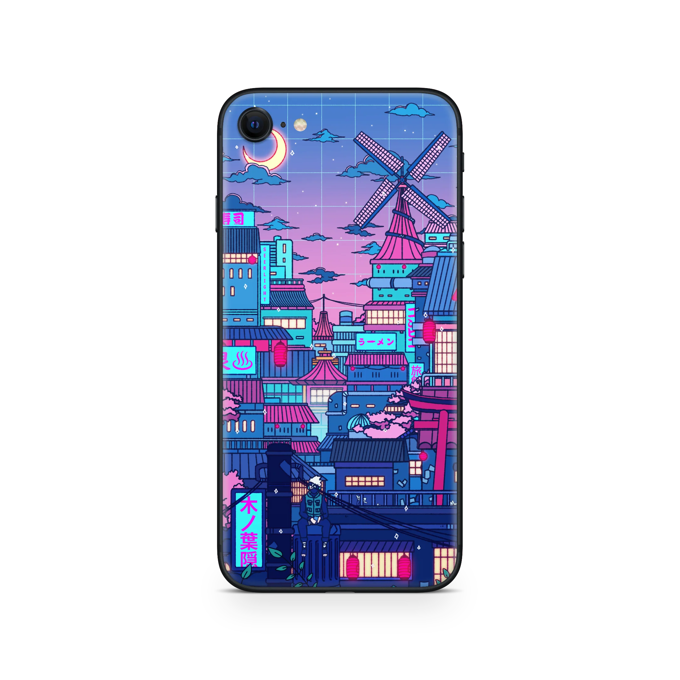 Apple iPhone Cyberpunk Village Skin - Image 7