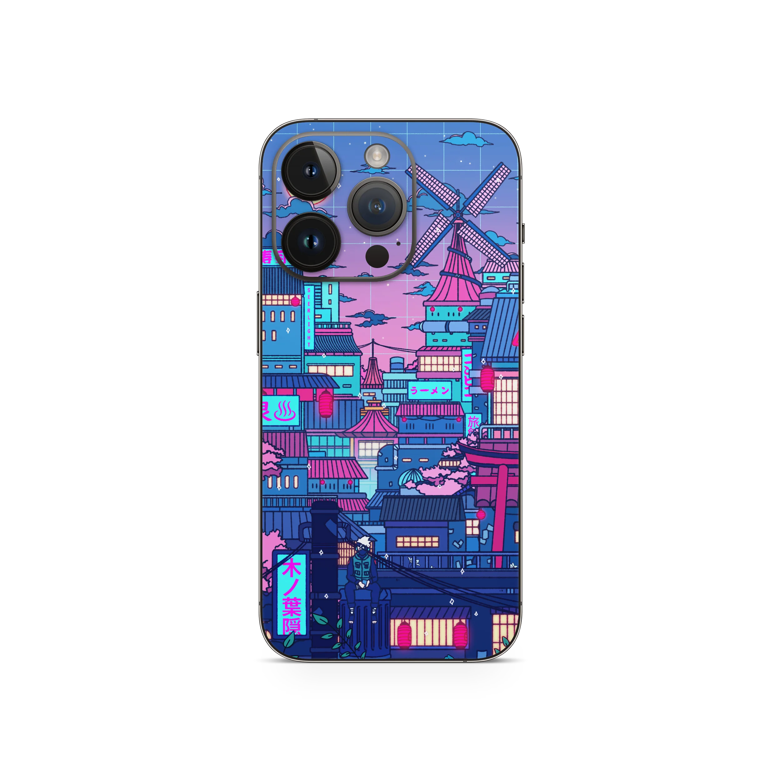 Apple iPhone Cyberpunk Village Skin - Image 9