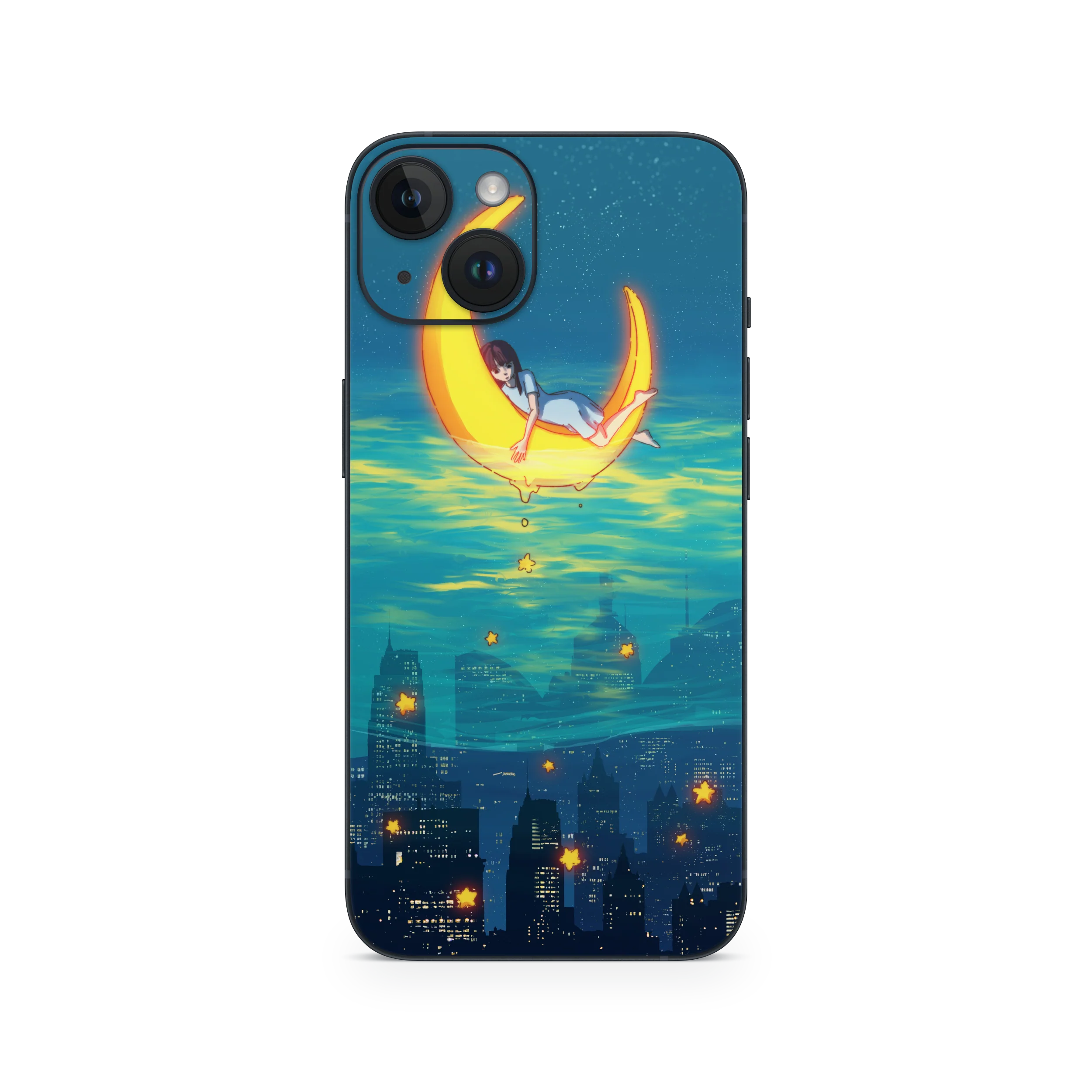 Apple iPhone Girl on the Moon Skin