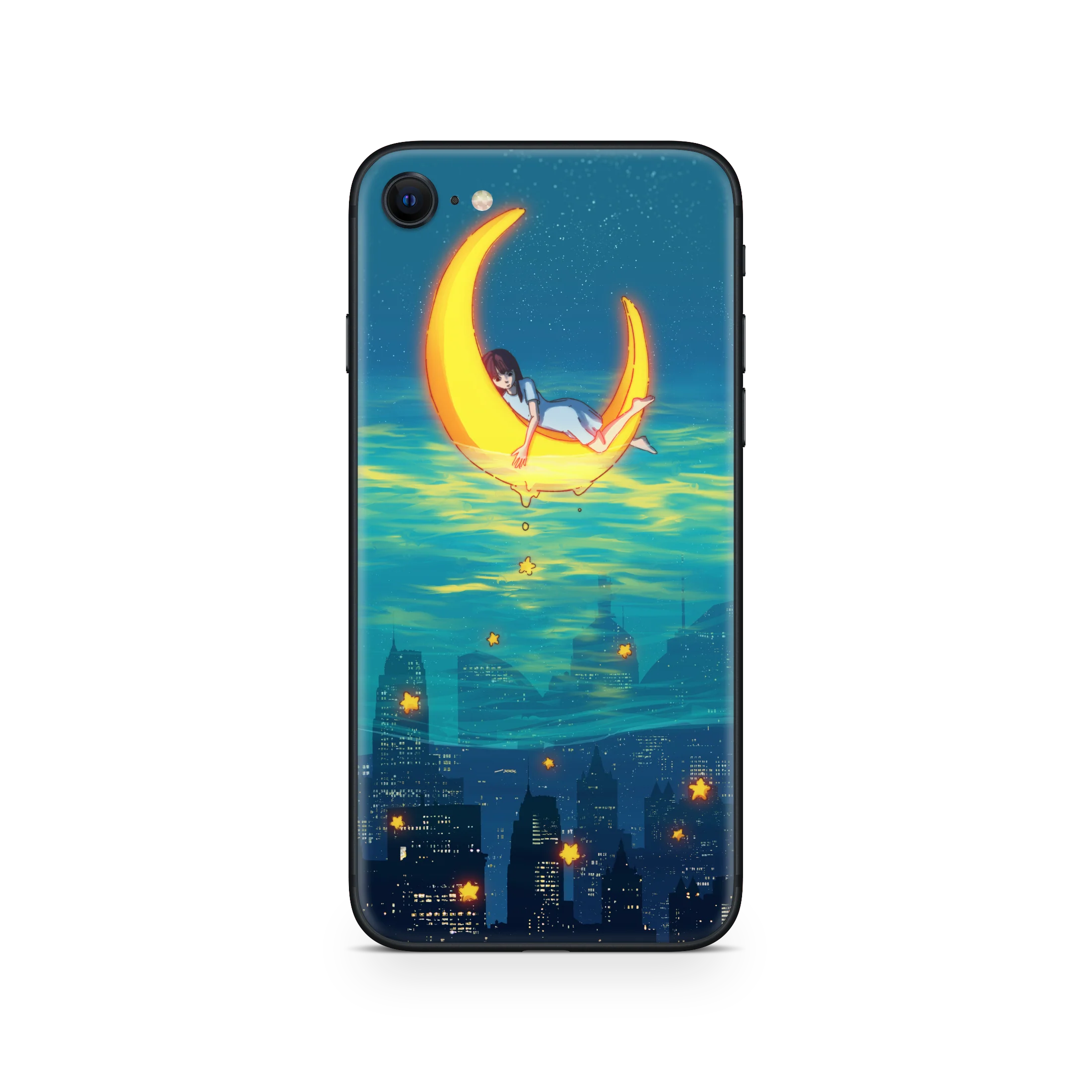 Apple iPhone Girl on the Moon Skin - Image 2