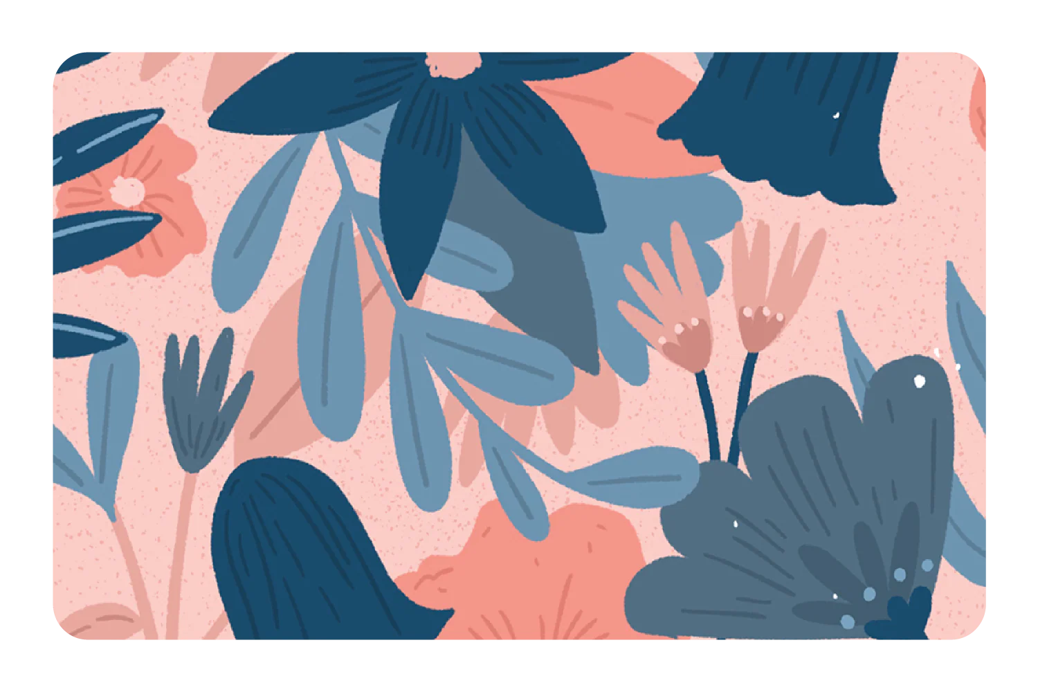 Pink Blue Floral