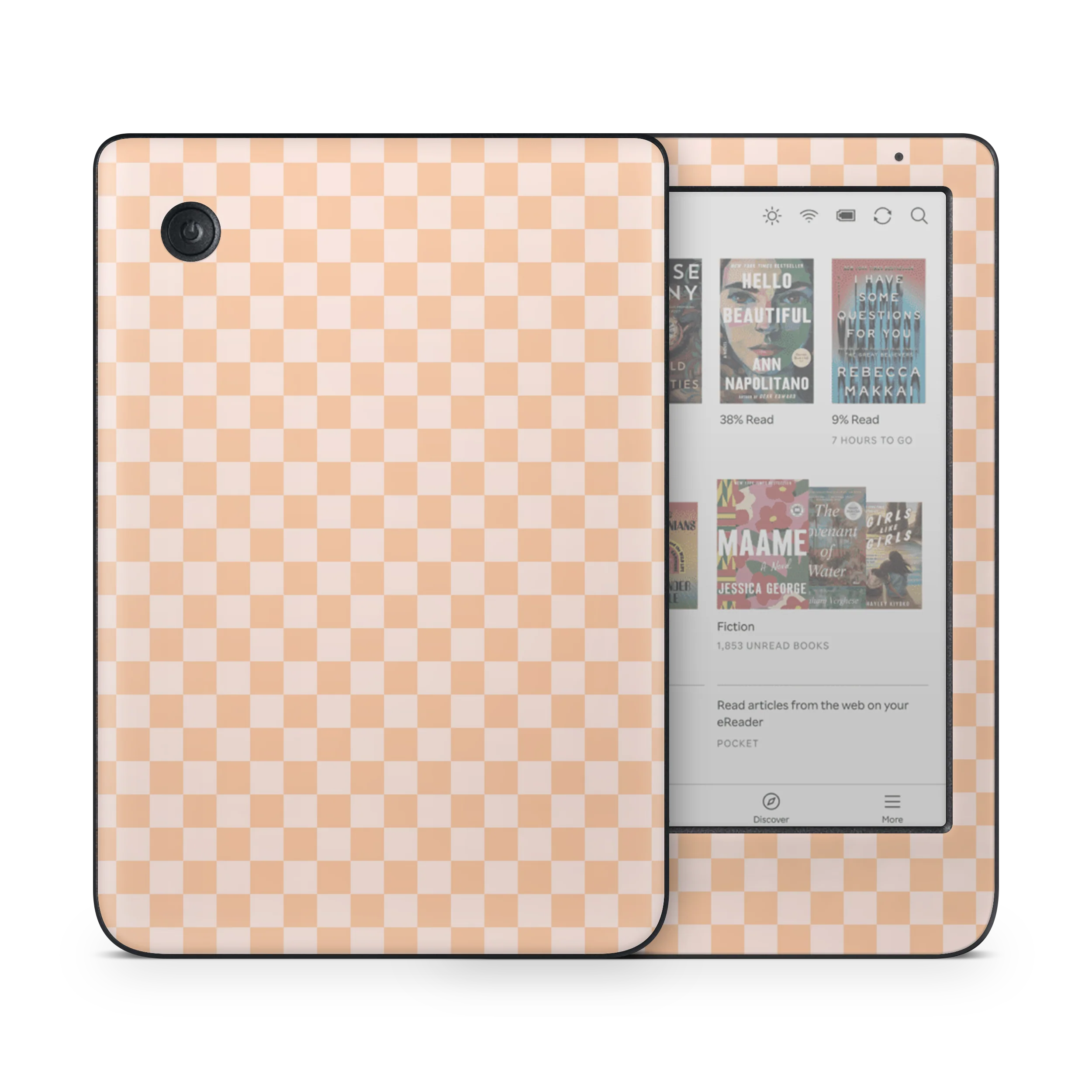 Checkered Cream Kobo Skin - Image 2