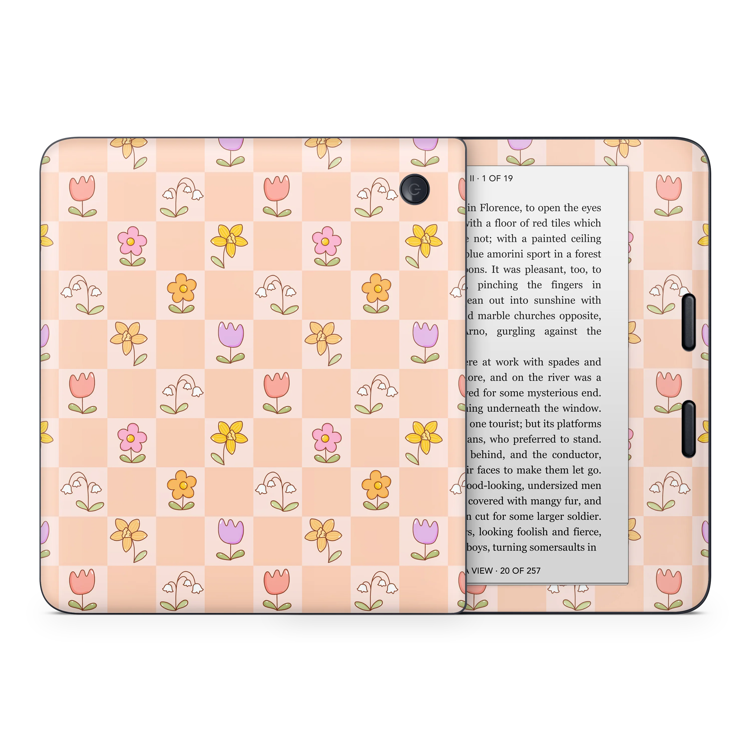 Checkered Flowers Kobo Skin - Image 3