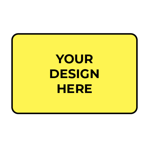 Custom Decal - Round Corner Rectangle (Small ~ 3" / 7cm)