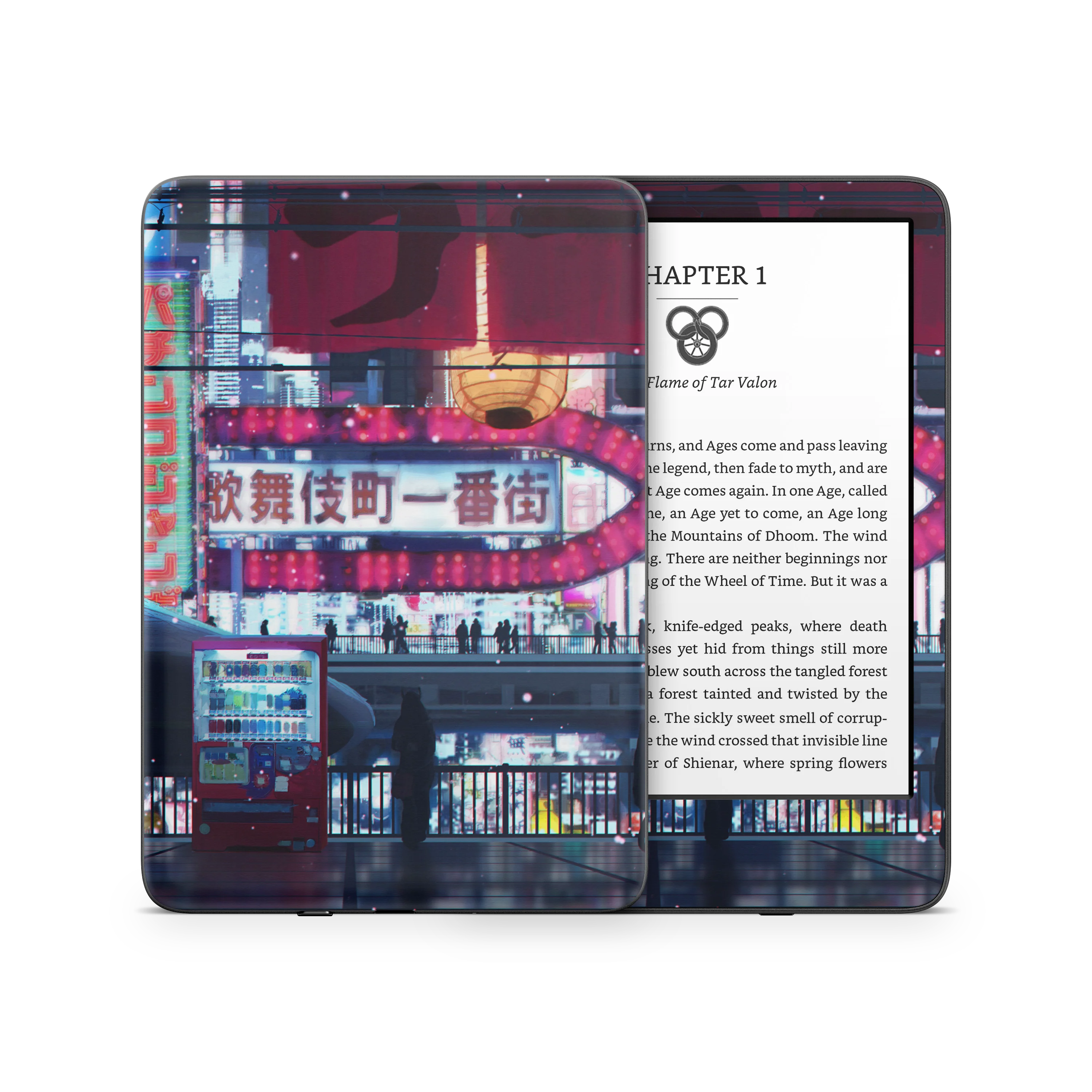 Cyberpunk Streets Kindle Skin