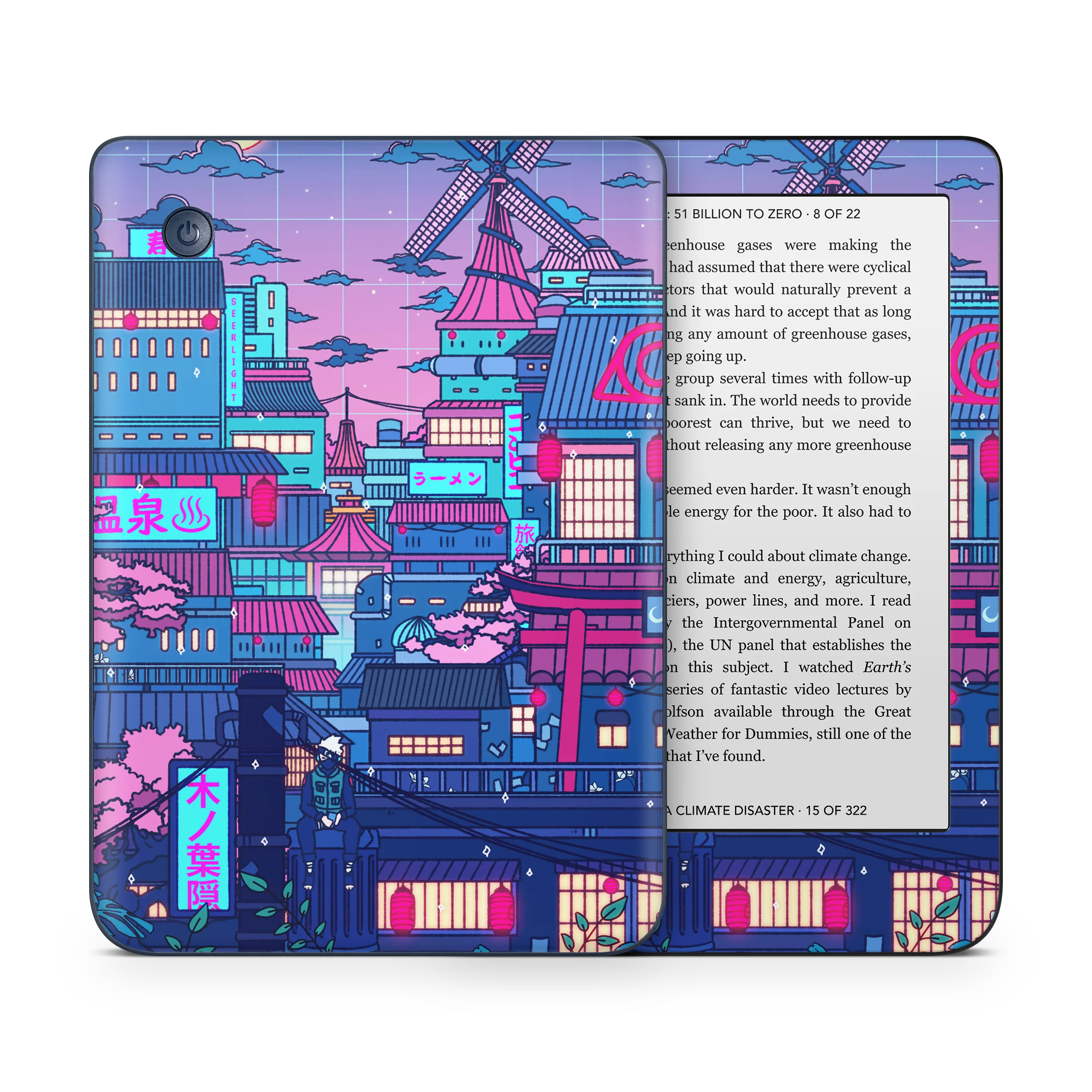 Cyberpunk Village Kobo Skin