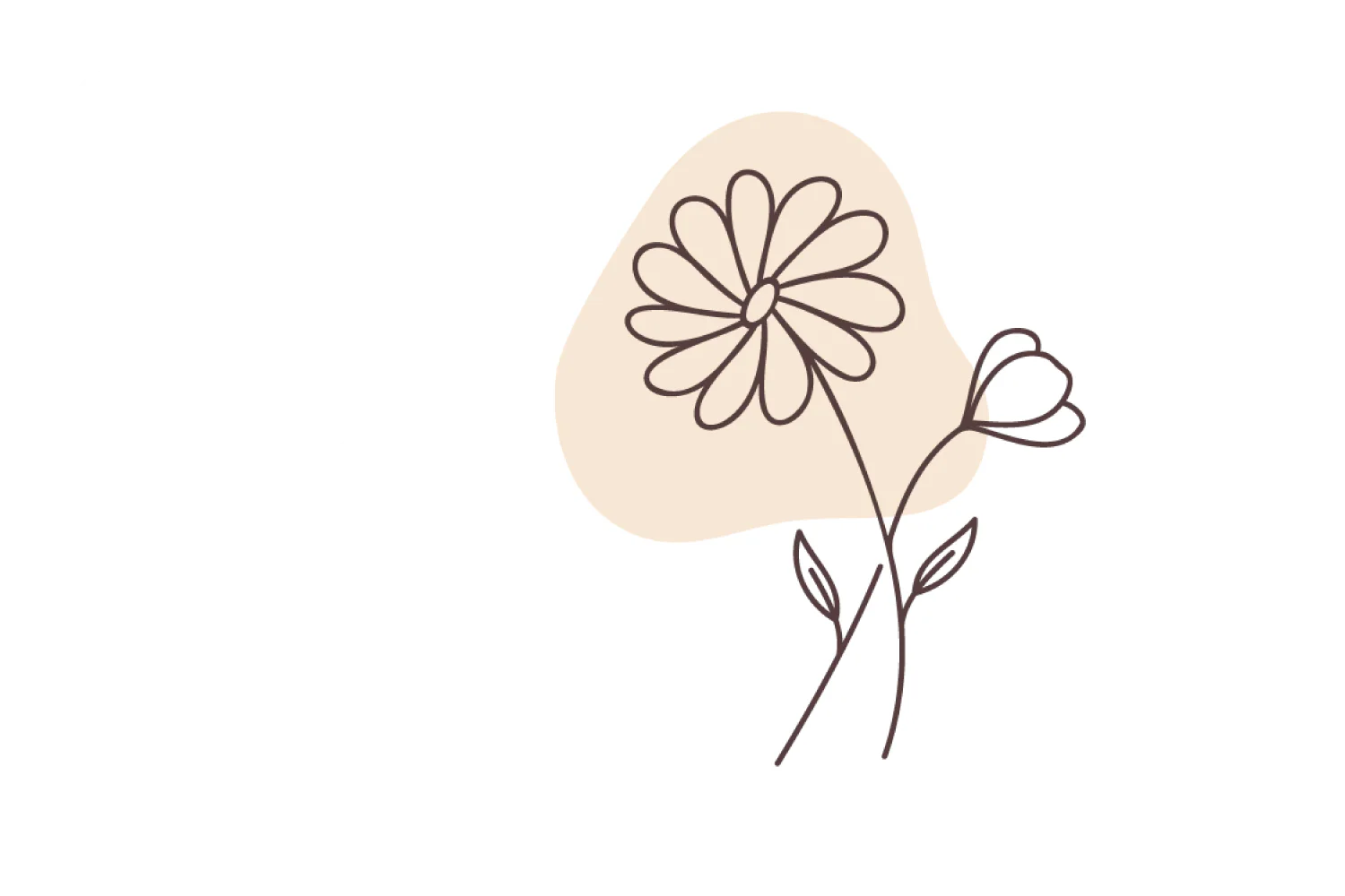 Flower Doodle Orange - Image 2