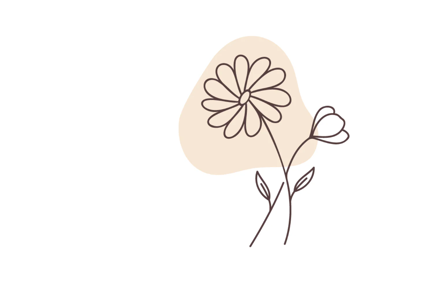 Flower Doodle Orange - Image 3