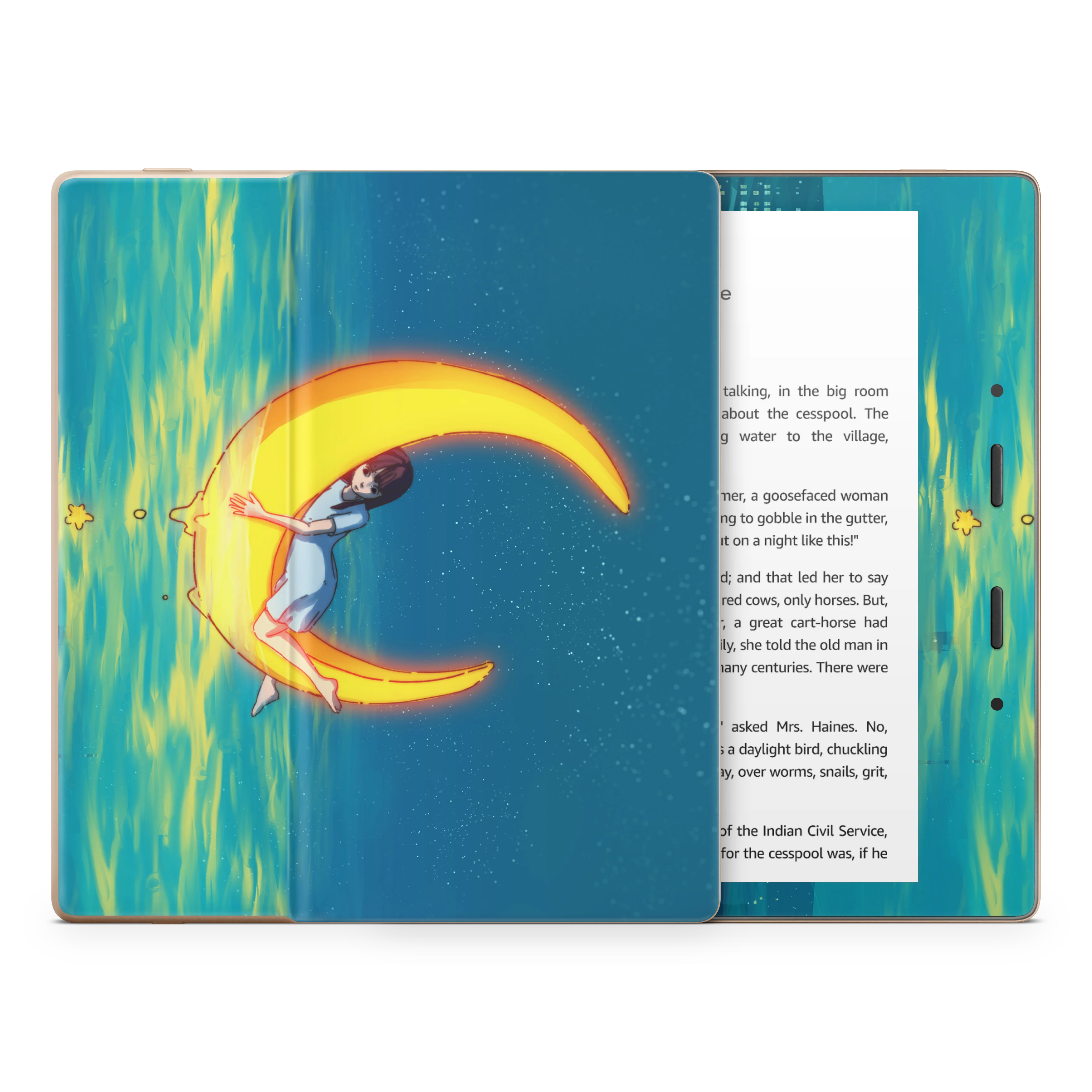 Girl on the Moon Kindle Skin - Image 3