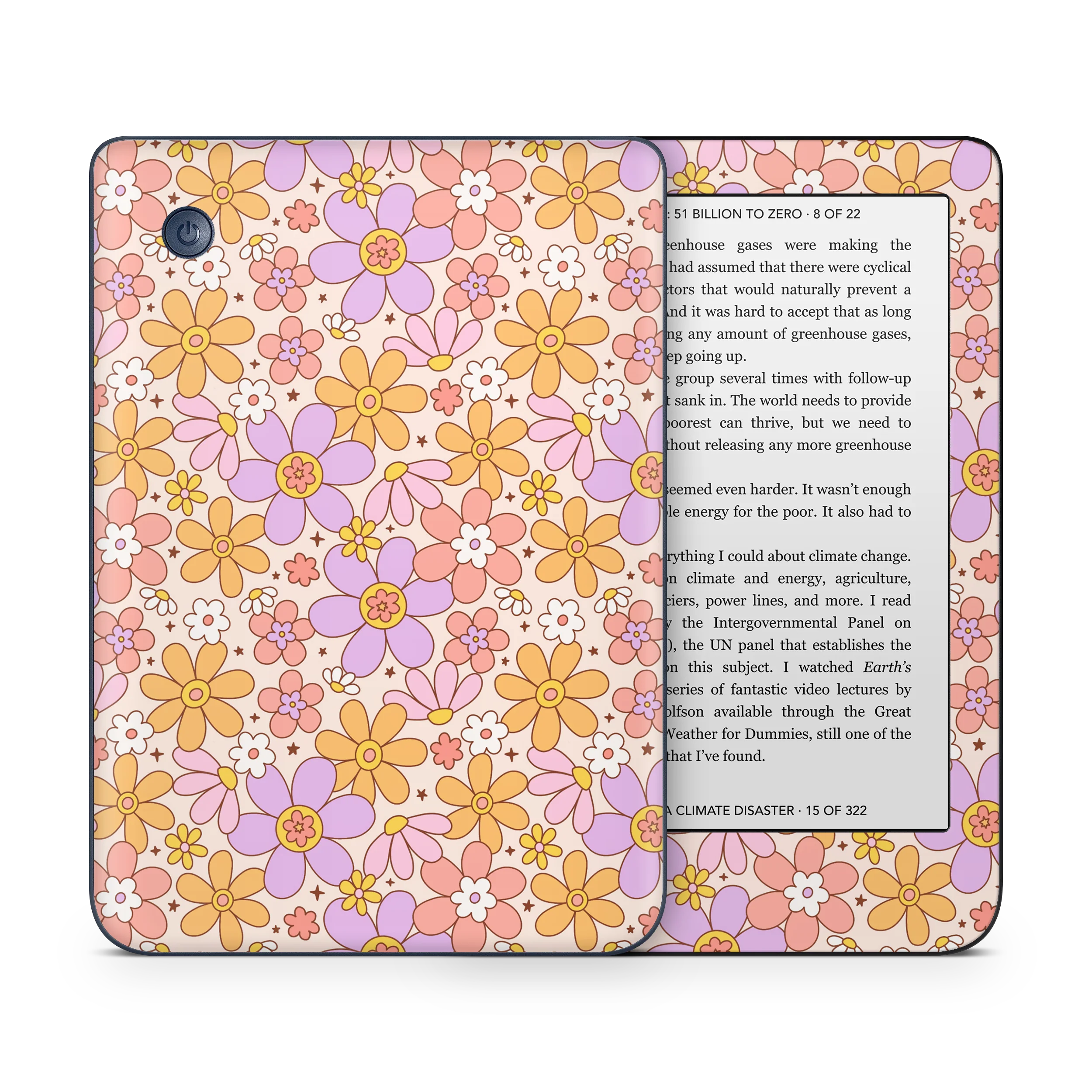 Groovy floral Kobo Skin