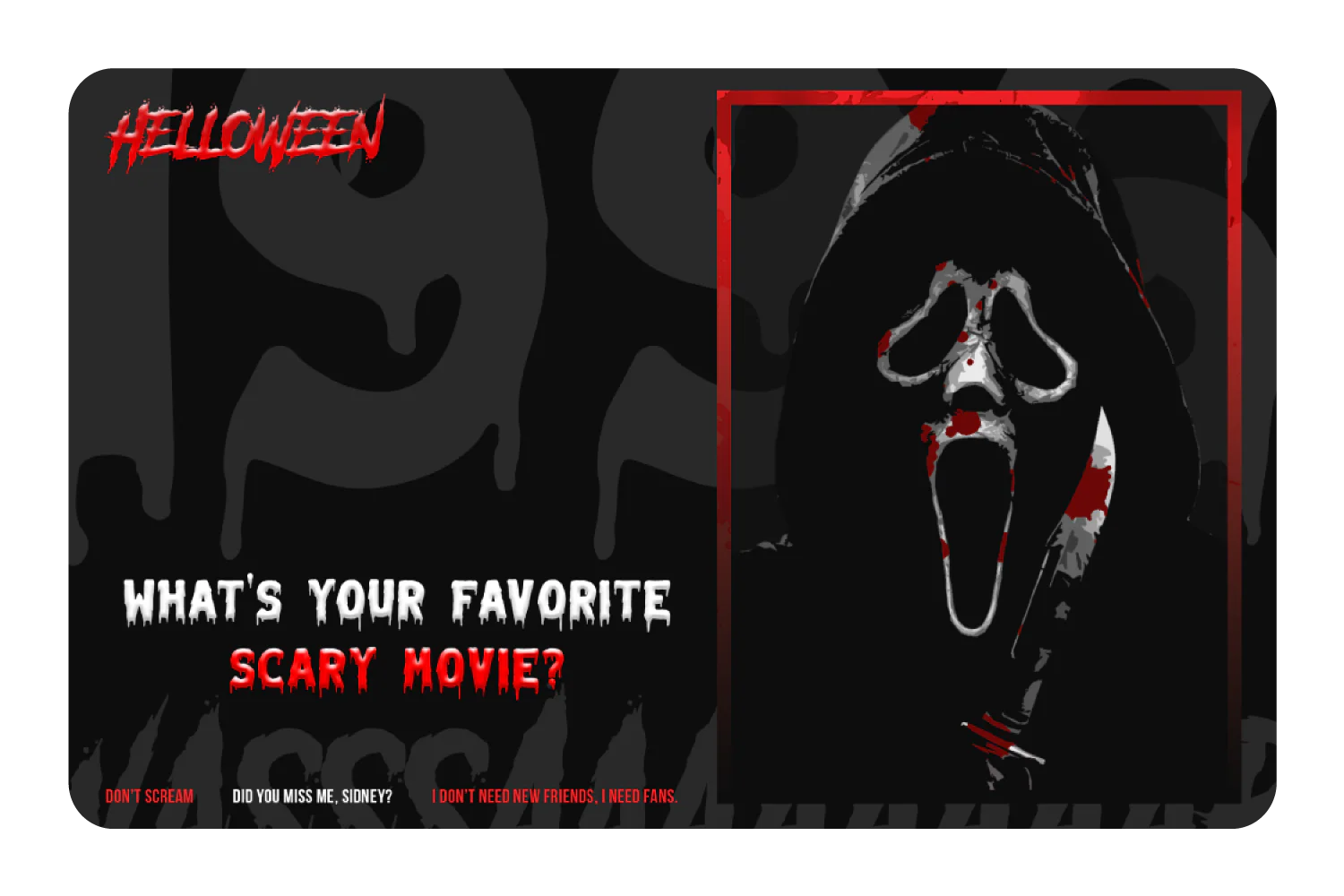 Helloween Ghost Face