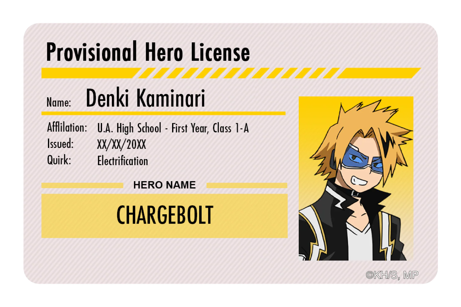 Hero License - Denki Kaminari