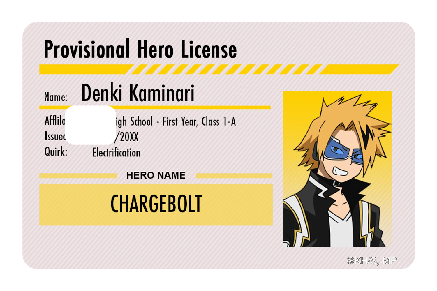 Hero License - Denki Kaminari - Image 2