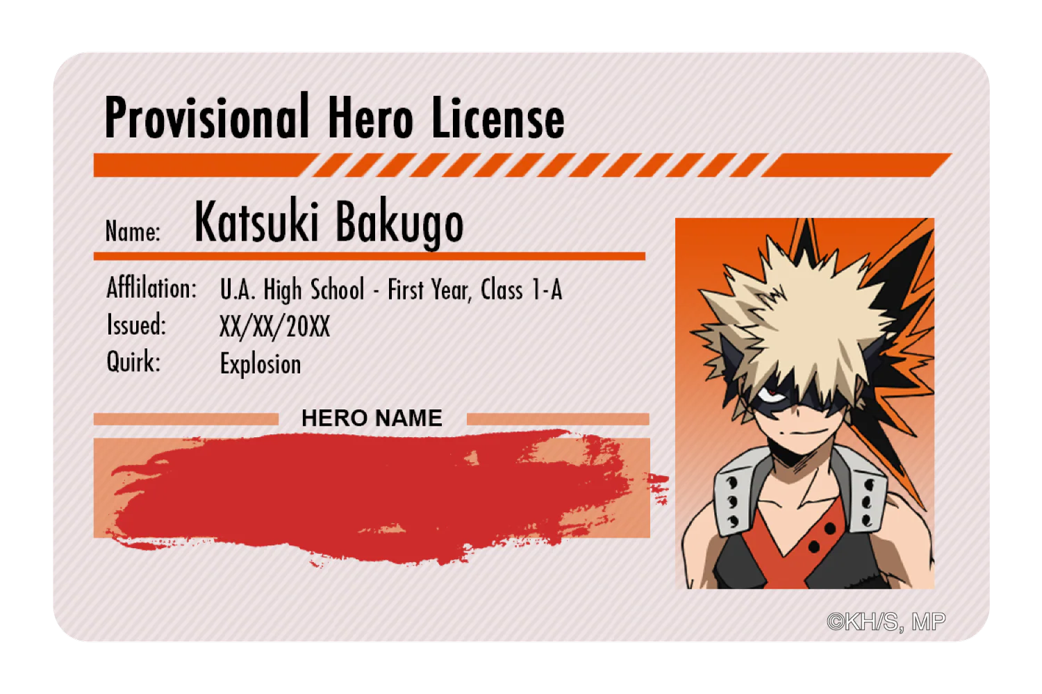 Hero License - Katsuki Bakugo