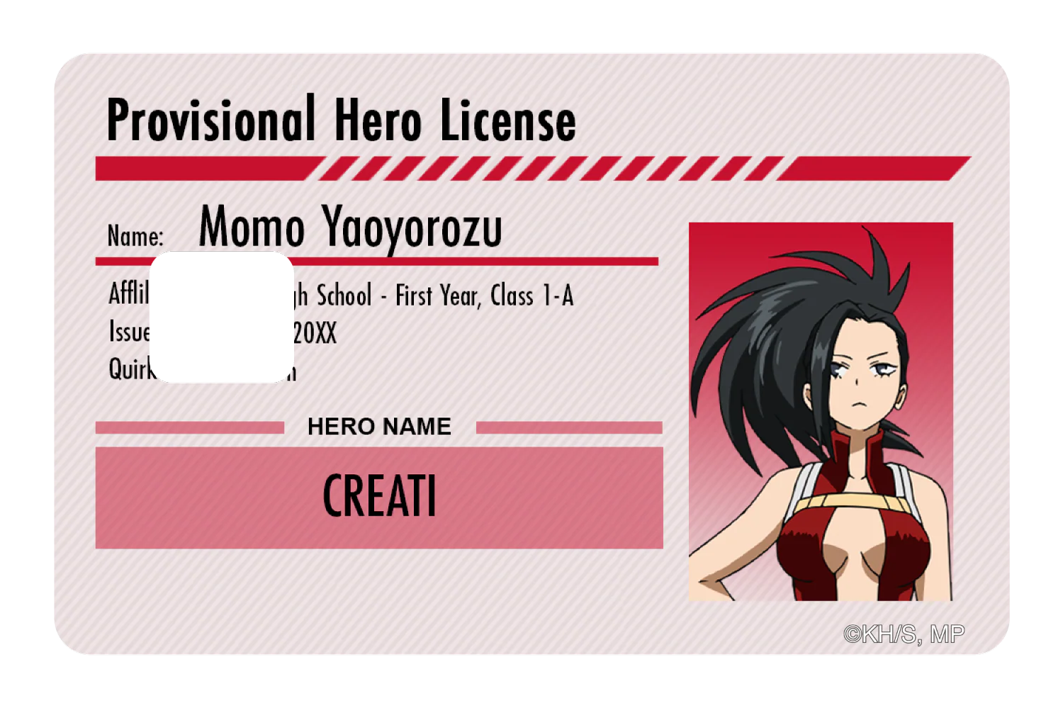 Hero License - Momo Yaoyorozu - Image 3