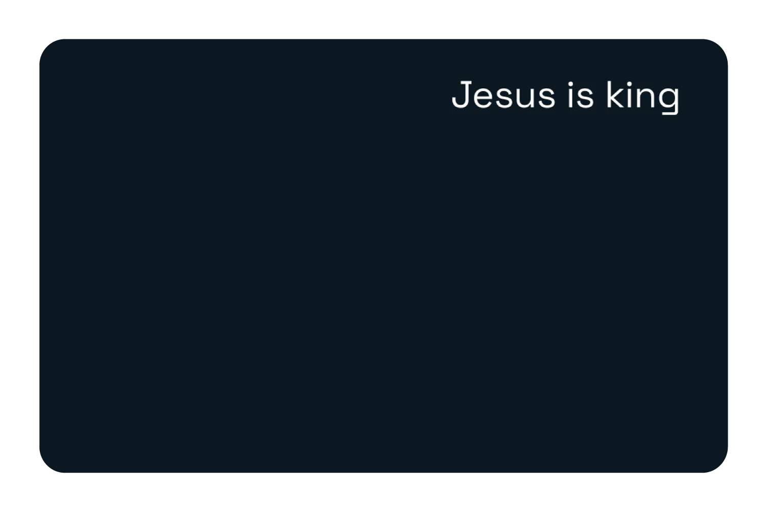 Jesus Is King
