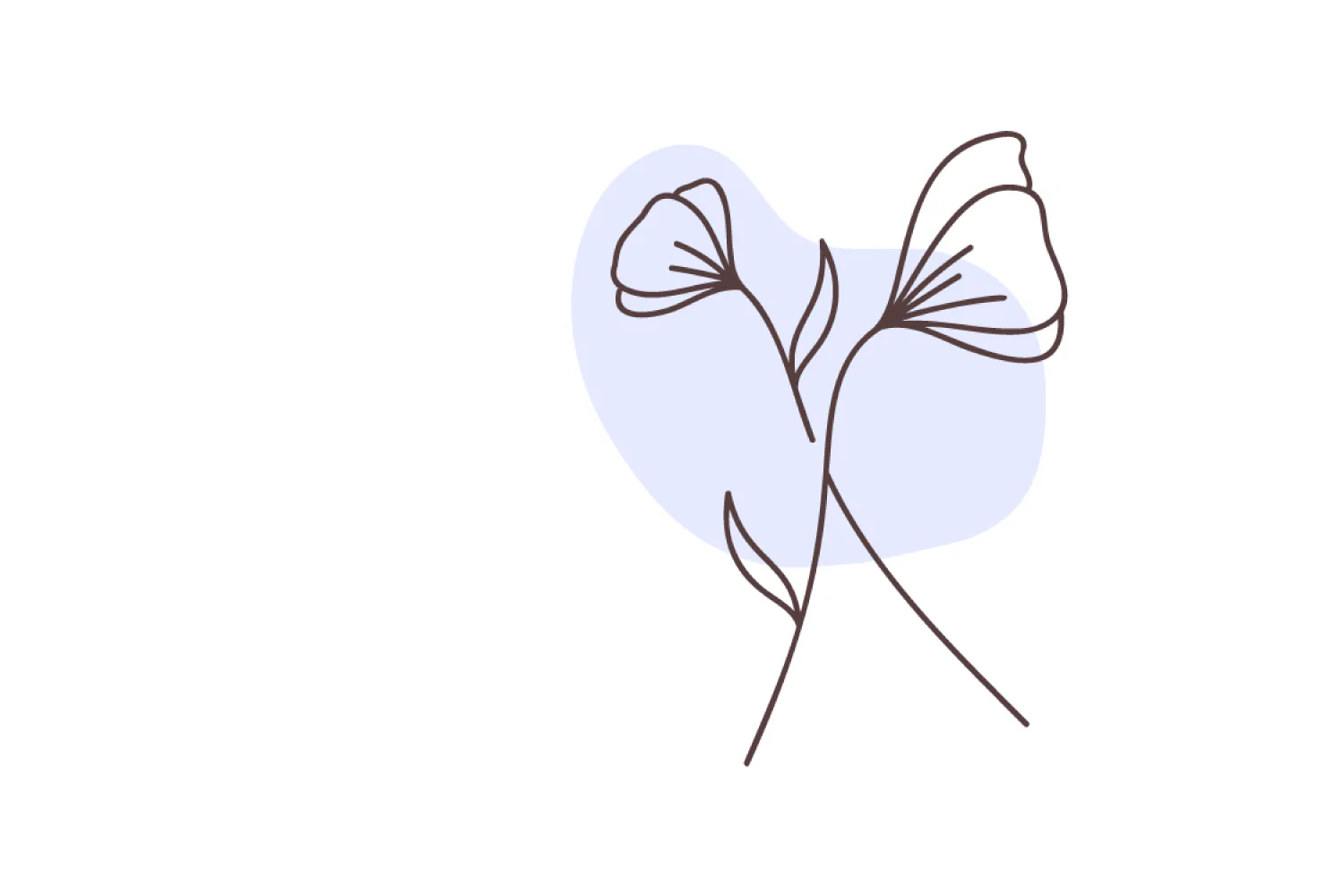 Leaf Doodle Blue