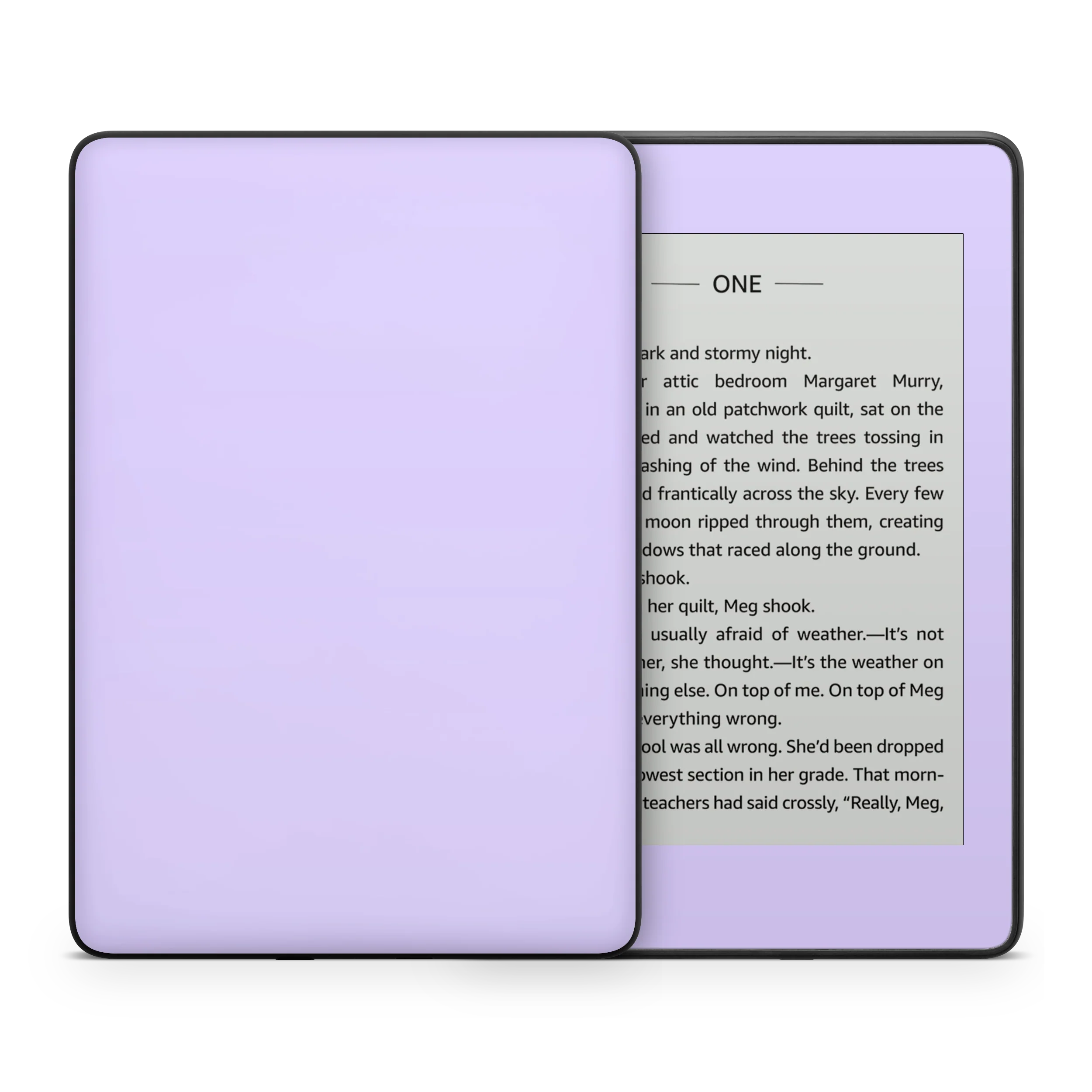 Light Lavender Kindle eReader Skin - Image 3