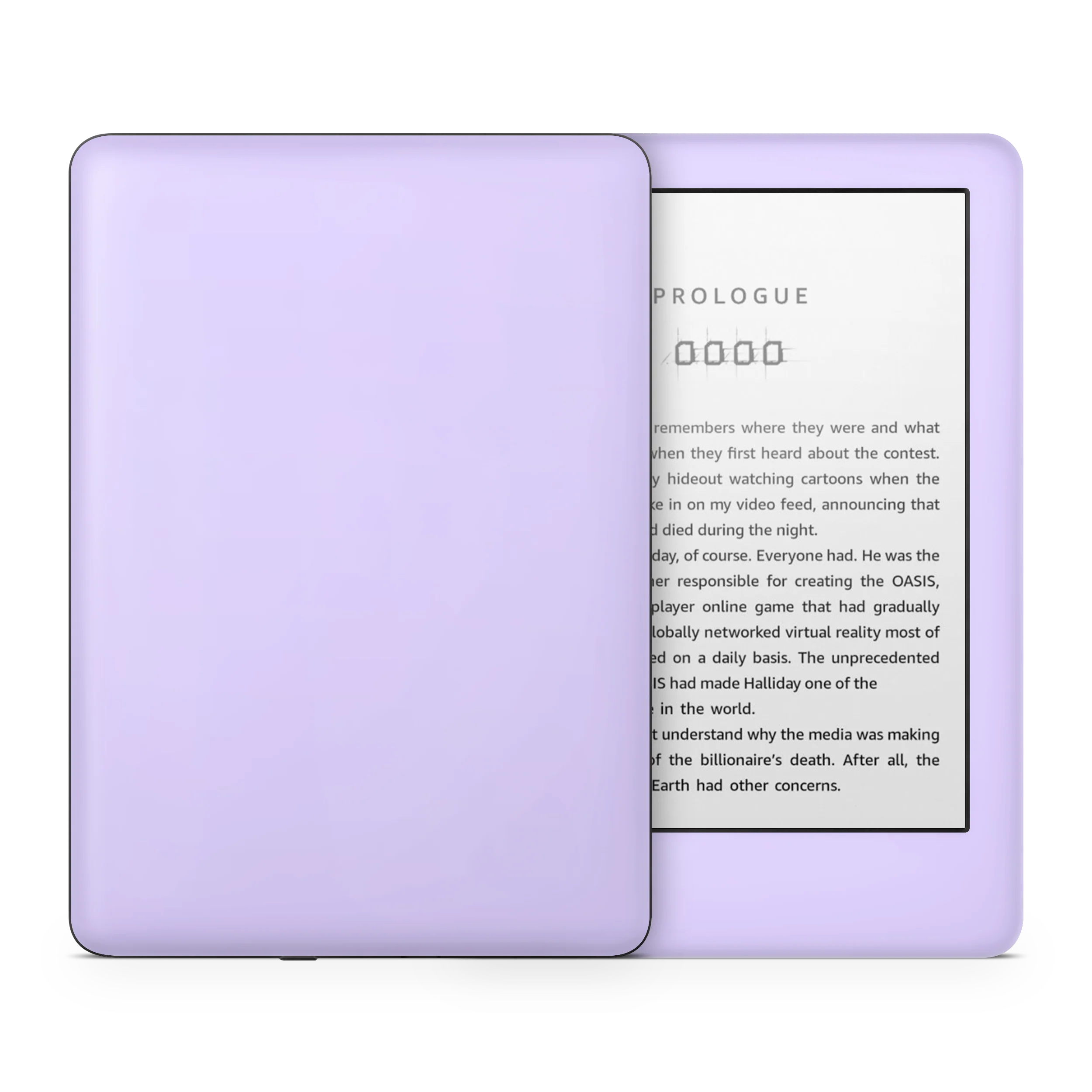 Light Lavender Kindle eReader Skin - Image 7
