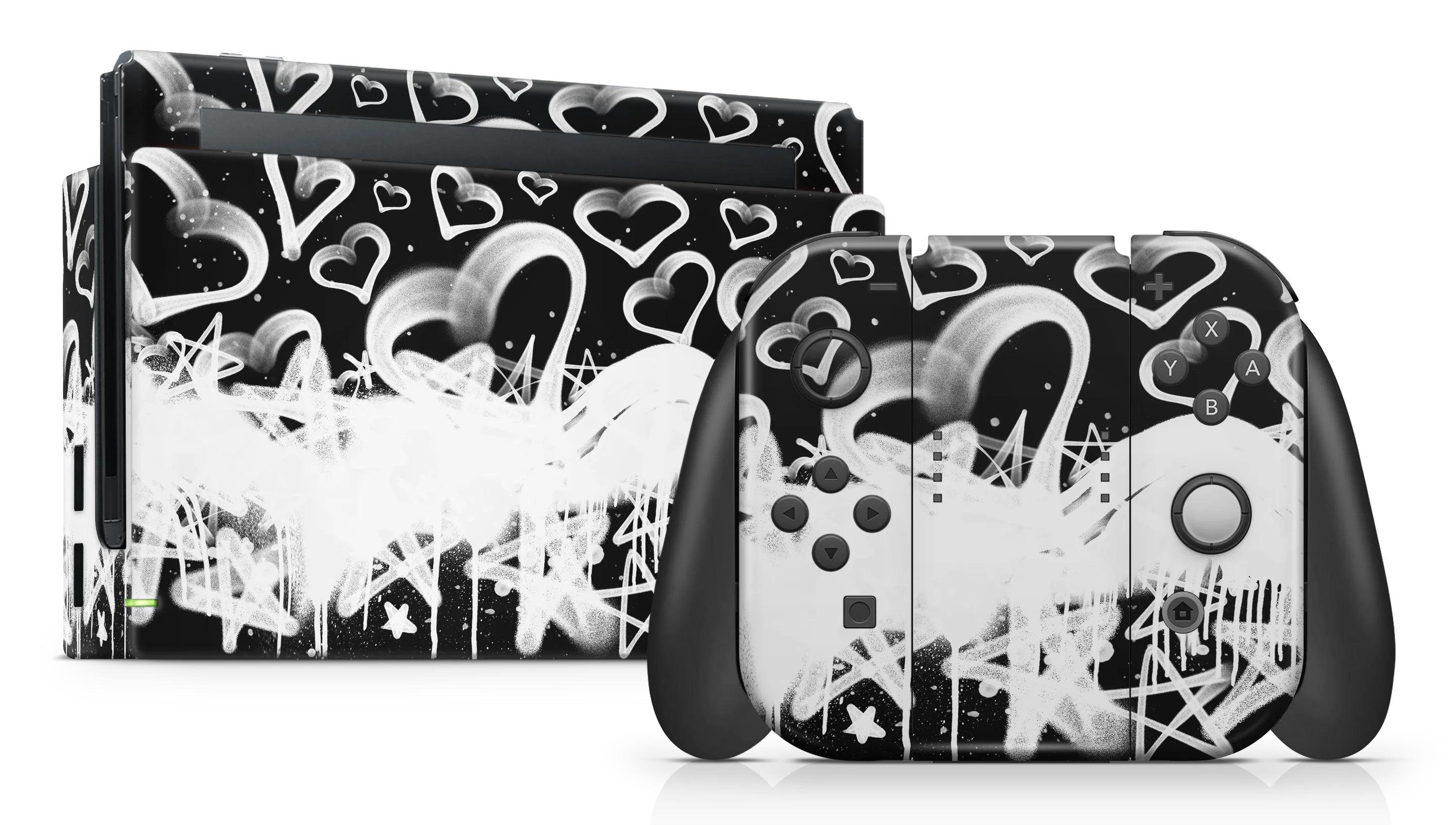 Nintendo Switch 17 Skin Hearts and Stars