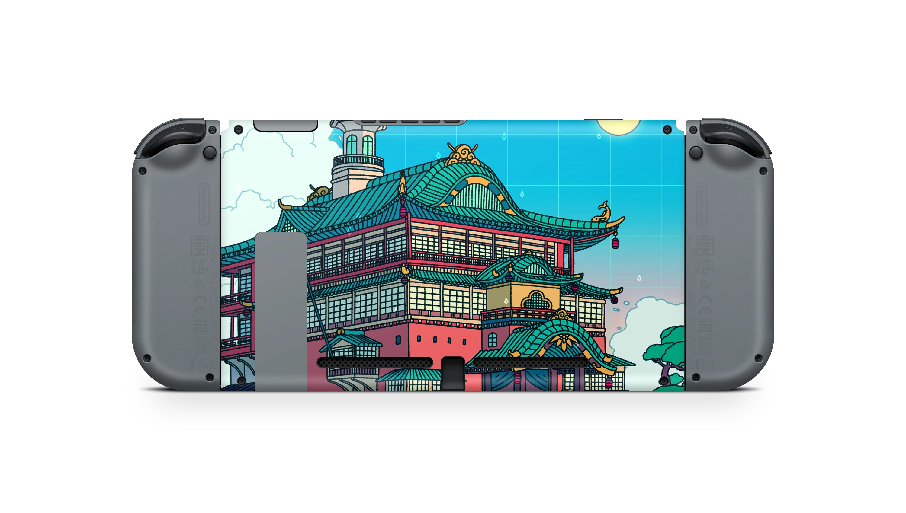 Nintendo Switch 2017 Skin Bathhouse Day and Night - Image 3