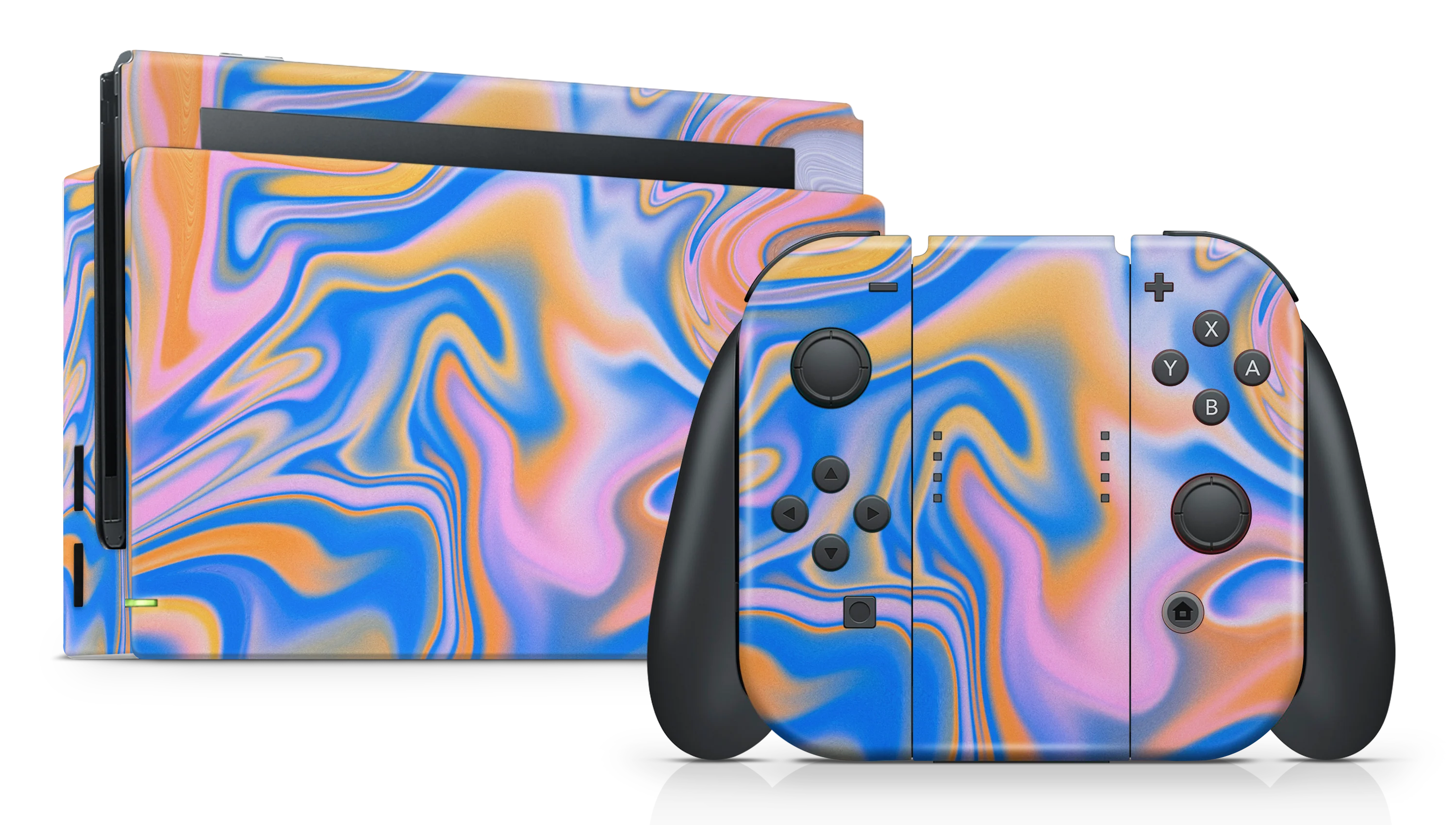 Nintendo Switch 2017 Skin Blue Liquid