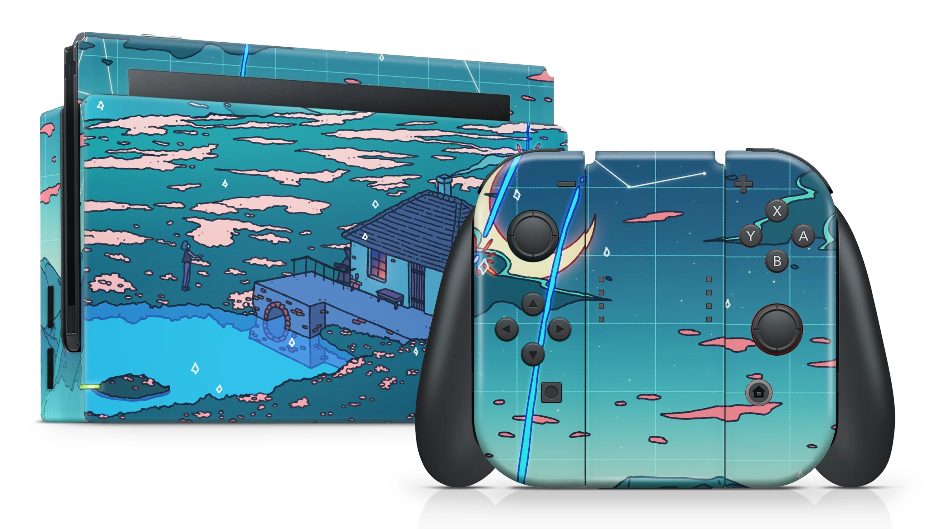 Nintendo Switch 2017 Skin Crystal Shower