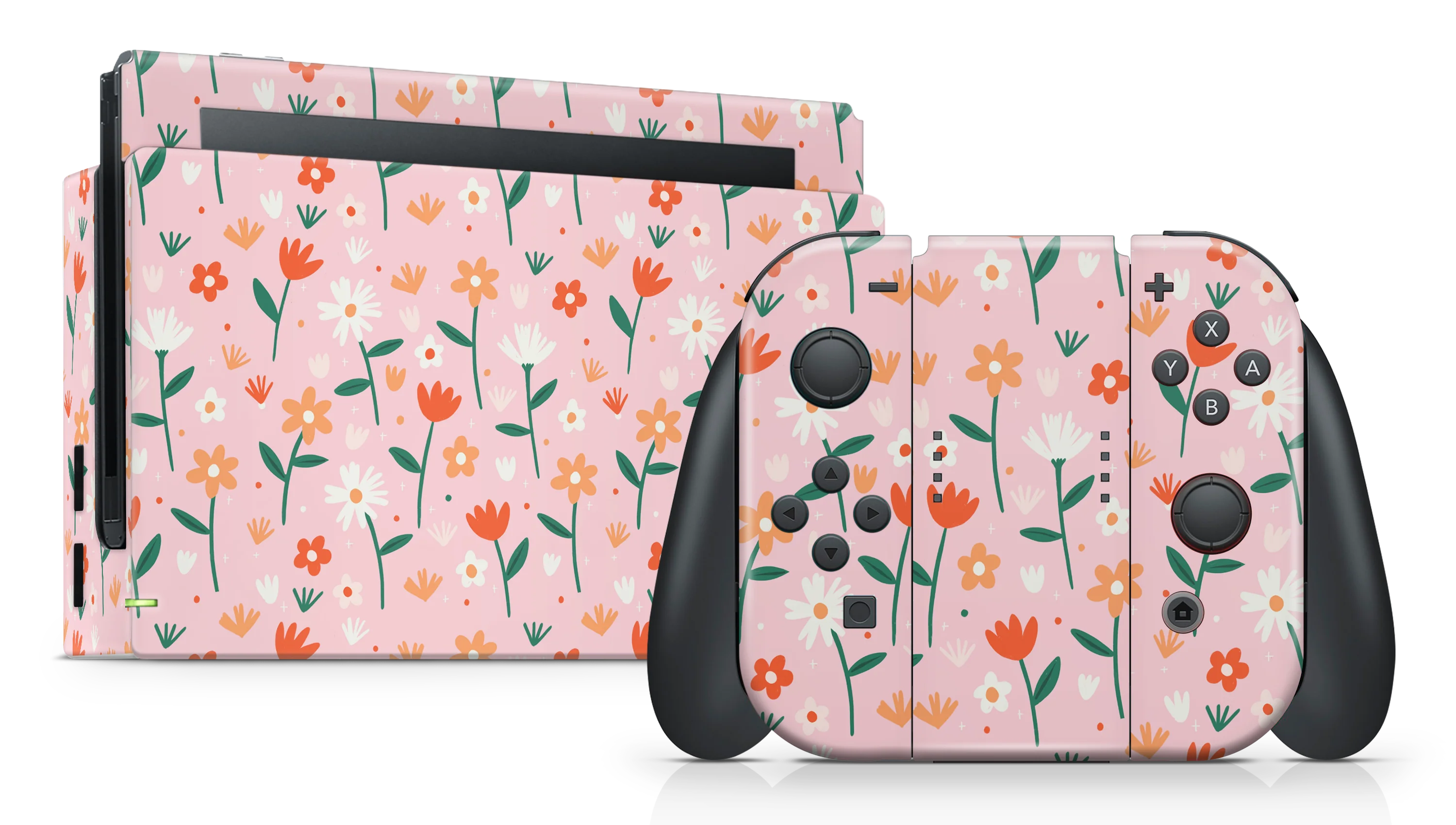 Nintendo Switch 2017 Skin Flowers In Summer