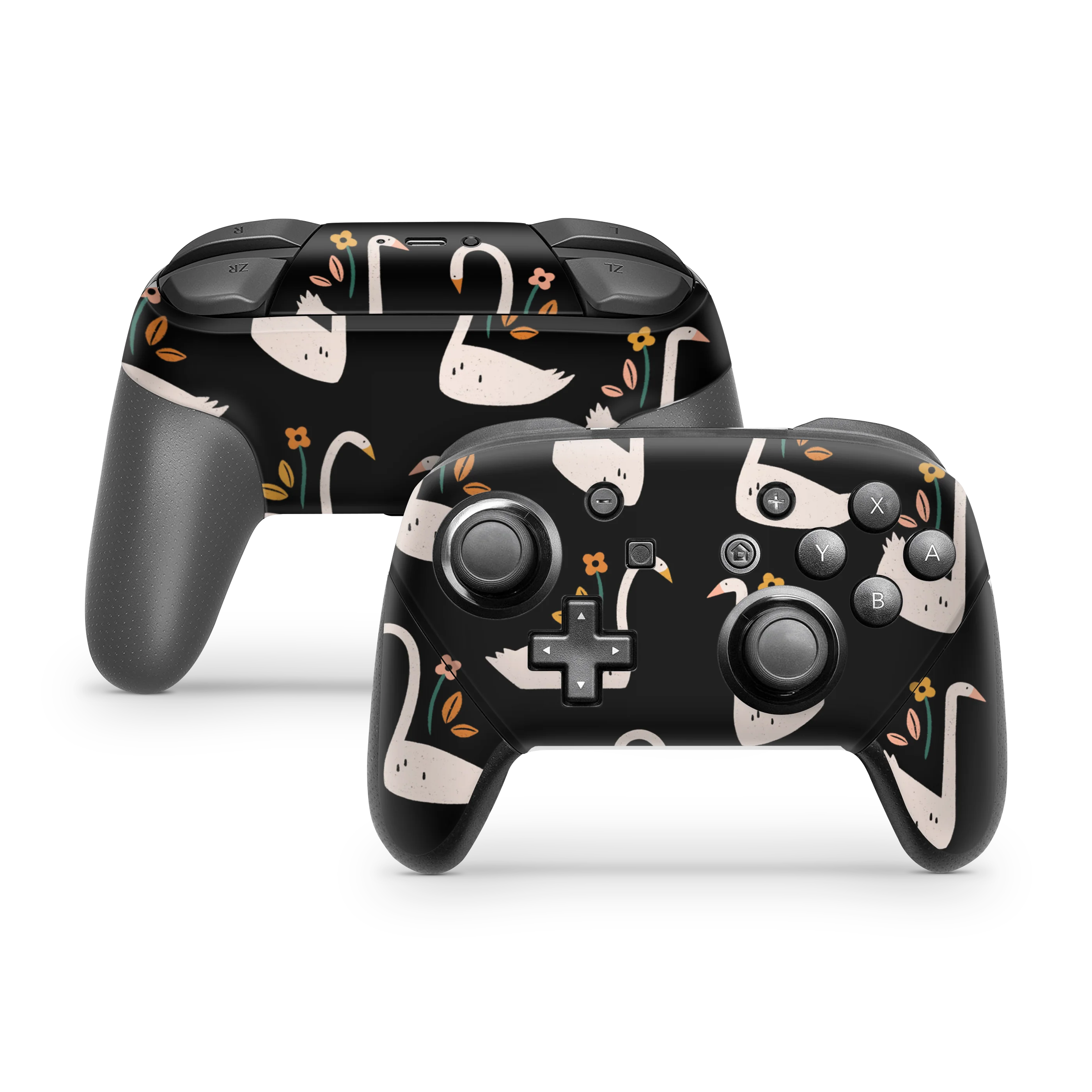 Nintendo Switch Controller Skin Black Swan