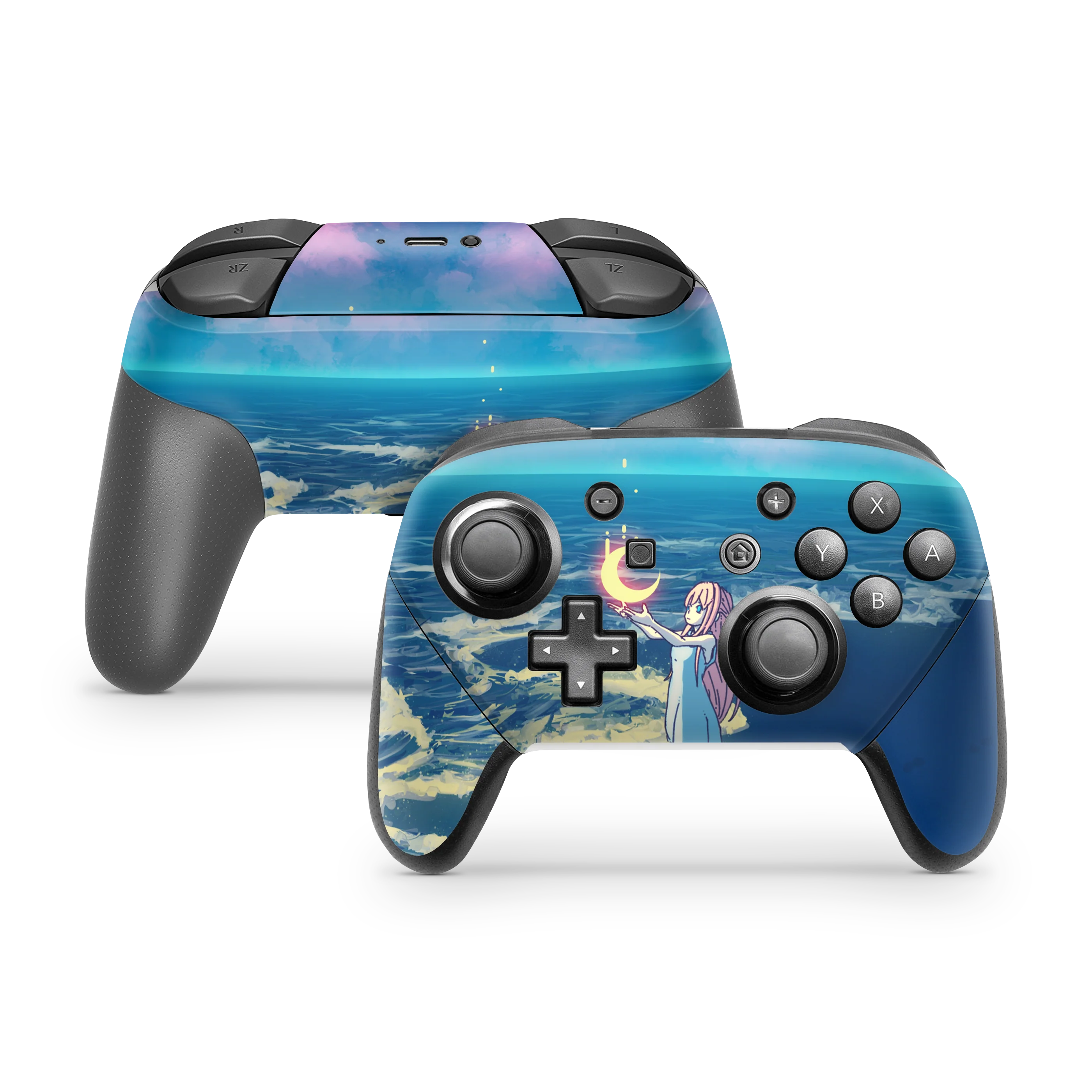 Nintendo Switch Controller Skin Catching the moon