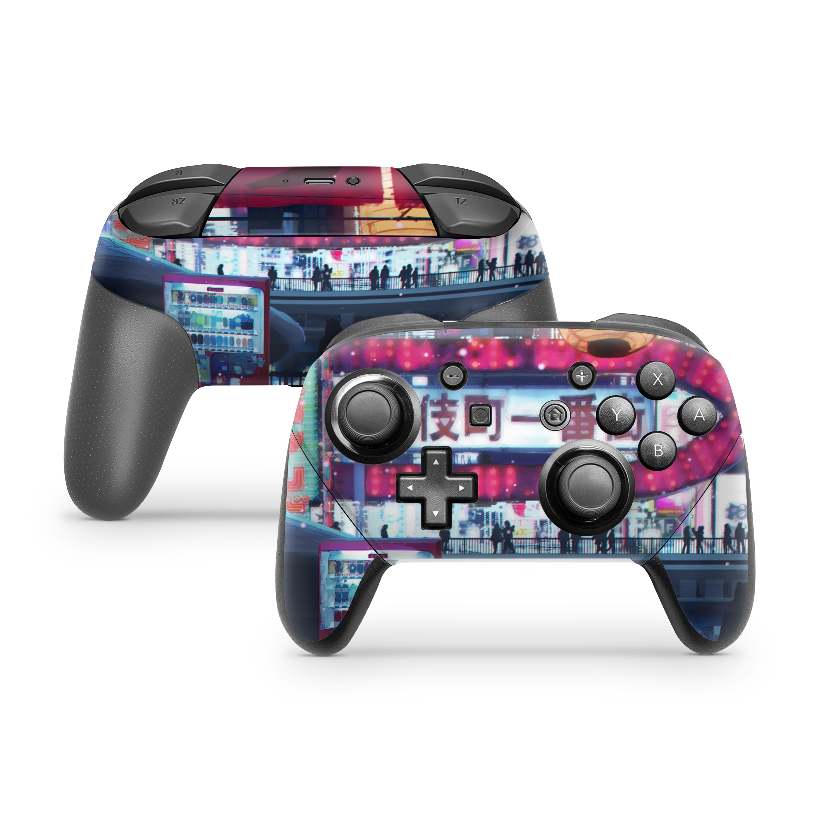 Nintendo Switch Controller Skin Cyberpunk Streets