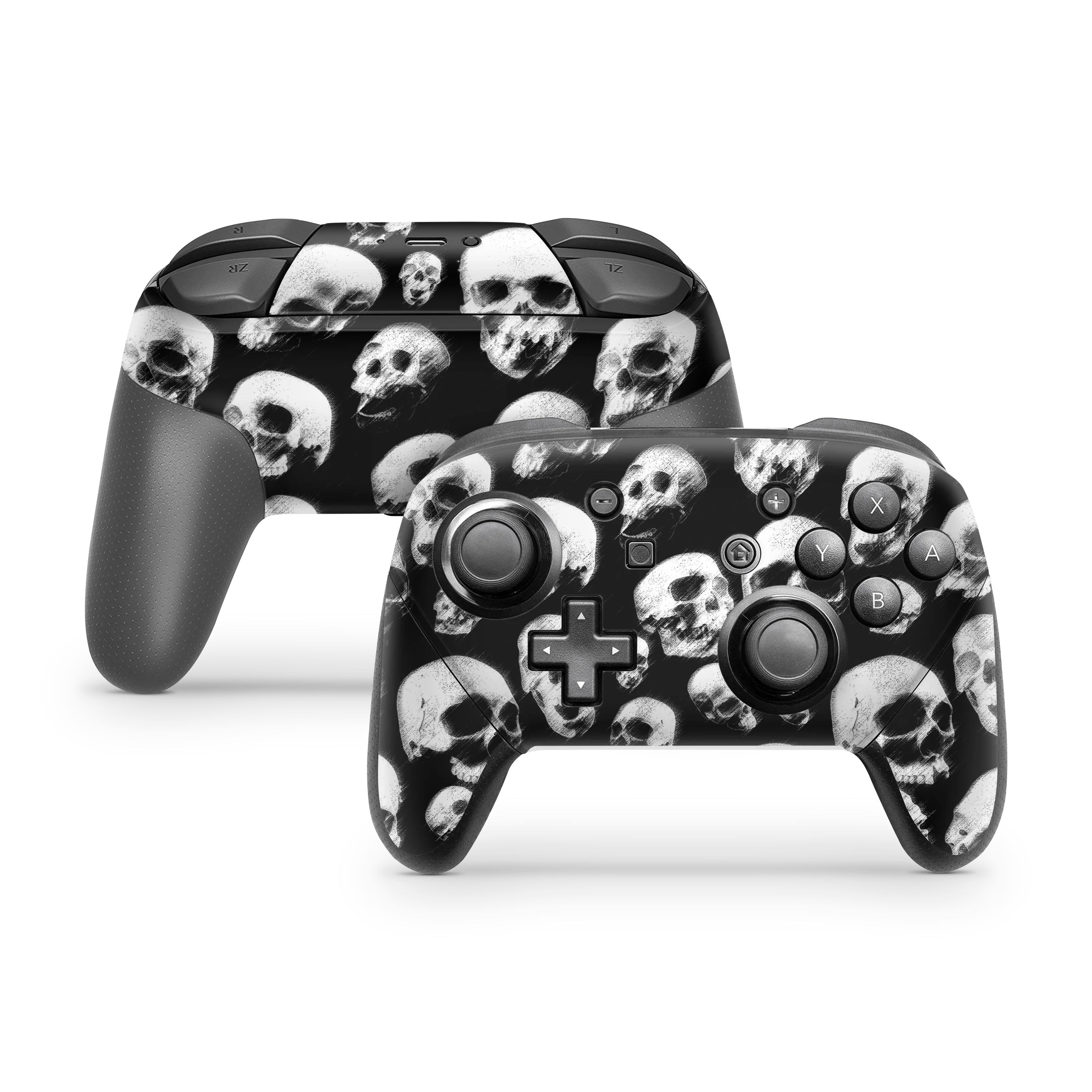 Nintendo Switch Controller Skin Haunted Skulls